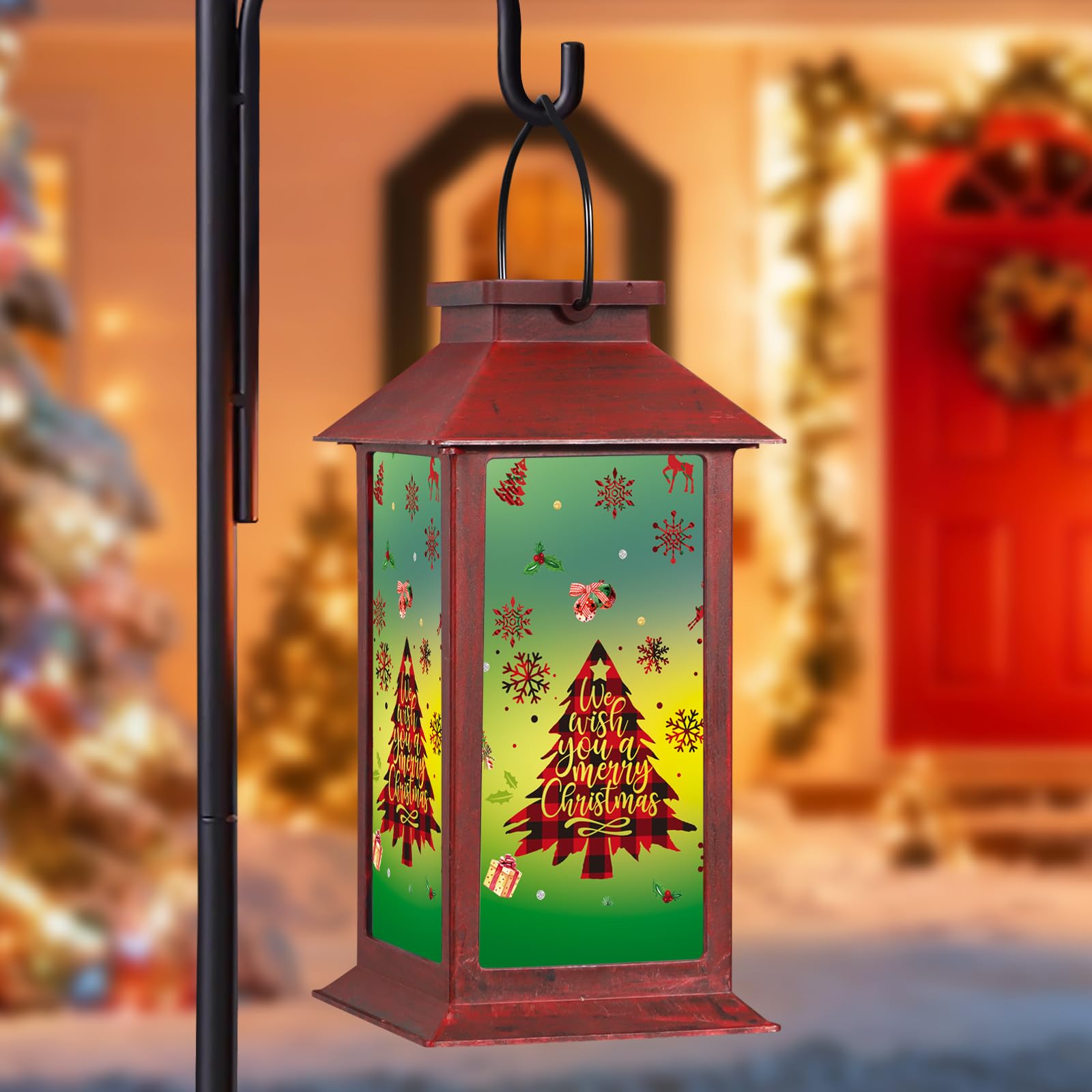 Christmas Decorations,Solar Lanterns with Christmas Tree Outdoor Waterproof Decorative Lights for Christmas Gifts,(Christmas Tre