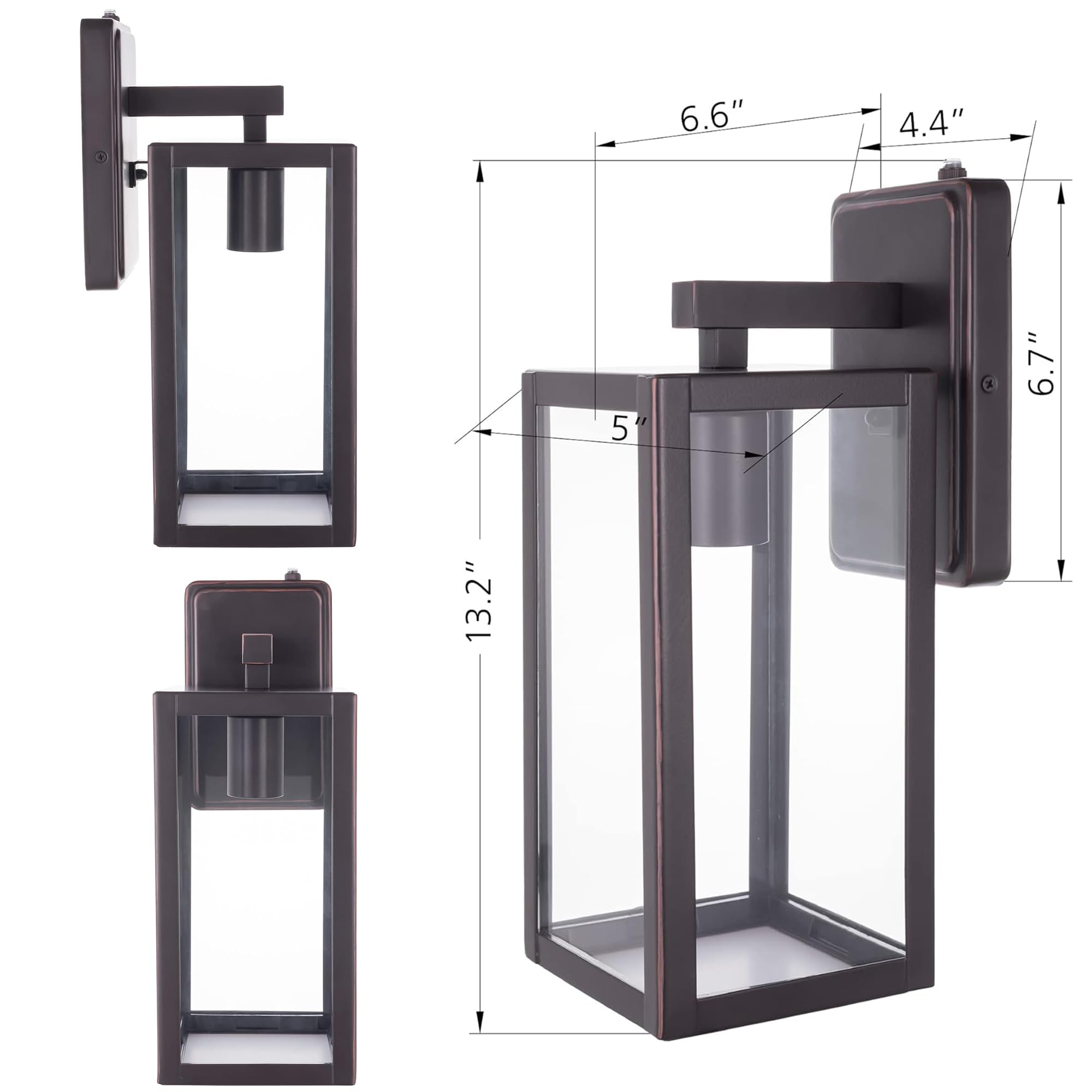 YoonLIT Dusk to Dawn Outdoor Wall Lantern, Front Porch Lights Anti-Rust, Exterior Waterproof Wall Sconce Fixtures for Patio, Doo