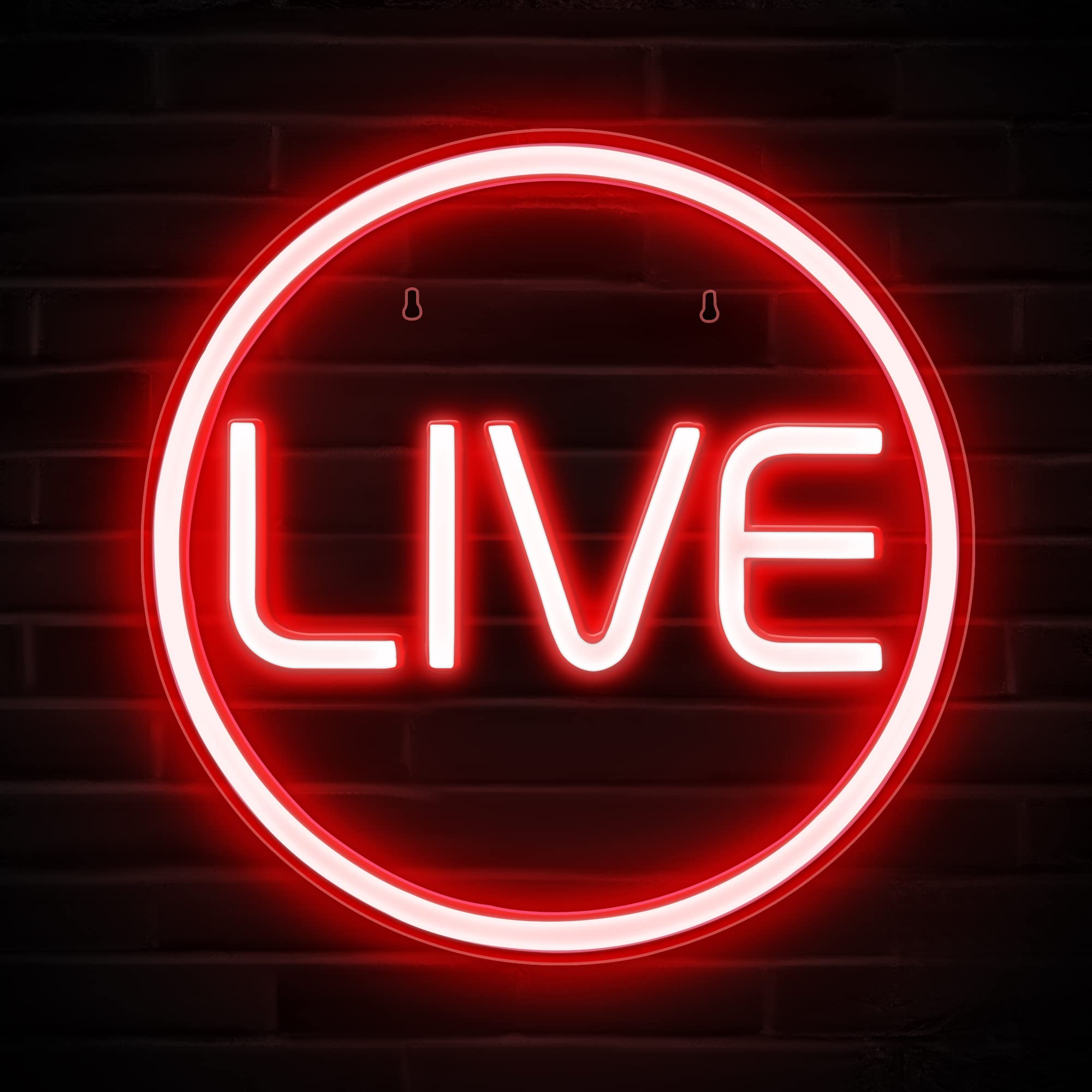 Lumoonosity Live Neon Sign - Red LED On Air Light for Streamers - Extra Large - Model NS-LIVE RED