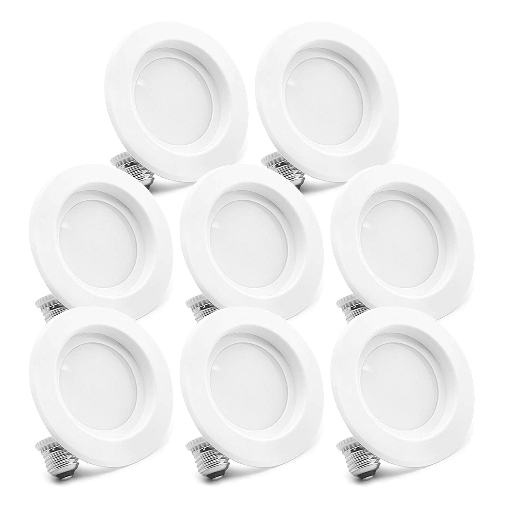8 Pack Bioluz LED 4-inch 13 Watt 90 CRI Dimmable LED Retrofit Recessed Lighting Fixture - 2700K LED Ceiling Light - 910 Lumen Re