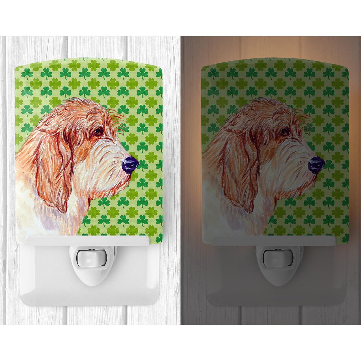 Carolines Treasures Ceramic Night Light, Petit Basset Griffon Vendeen, UL-Certified, 6x4x3in, Multicolor, Model LH9217CNL