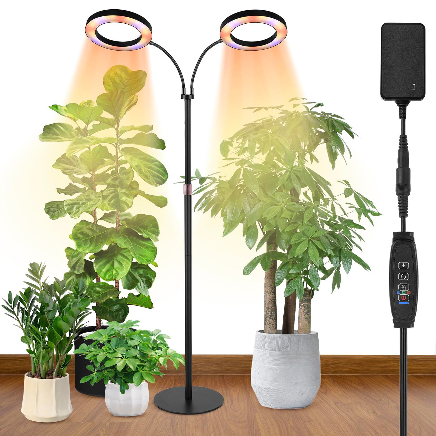 grow lights for indoor plants full spectrum Dual Head Grow Lights for Indoor Plants