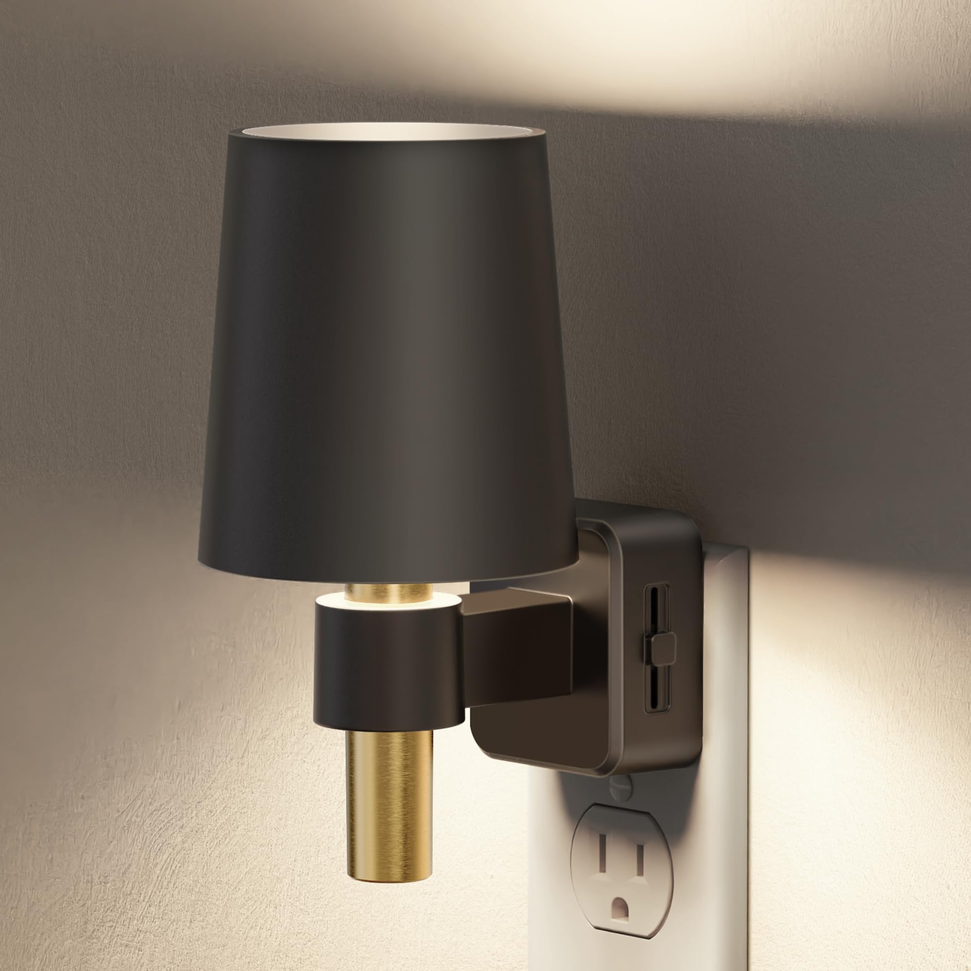 Briignite Night Light, Dimmable Night Lights Plug Into Wall, Dusk To Dawn Sensor, Daylight White 5000K, 0-100Lm, Plug In Night L