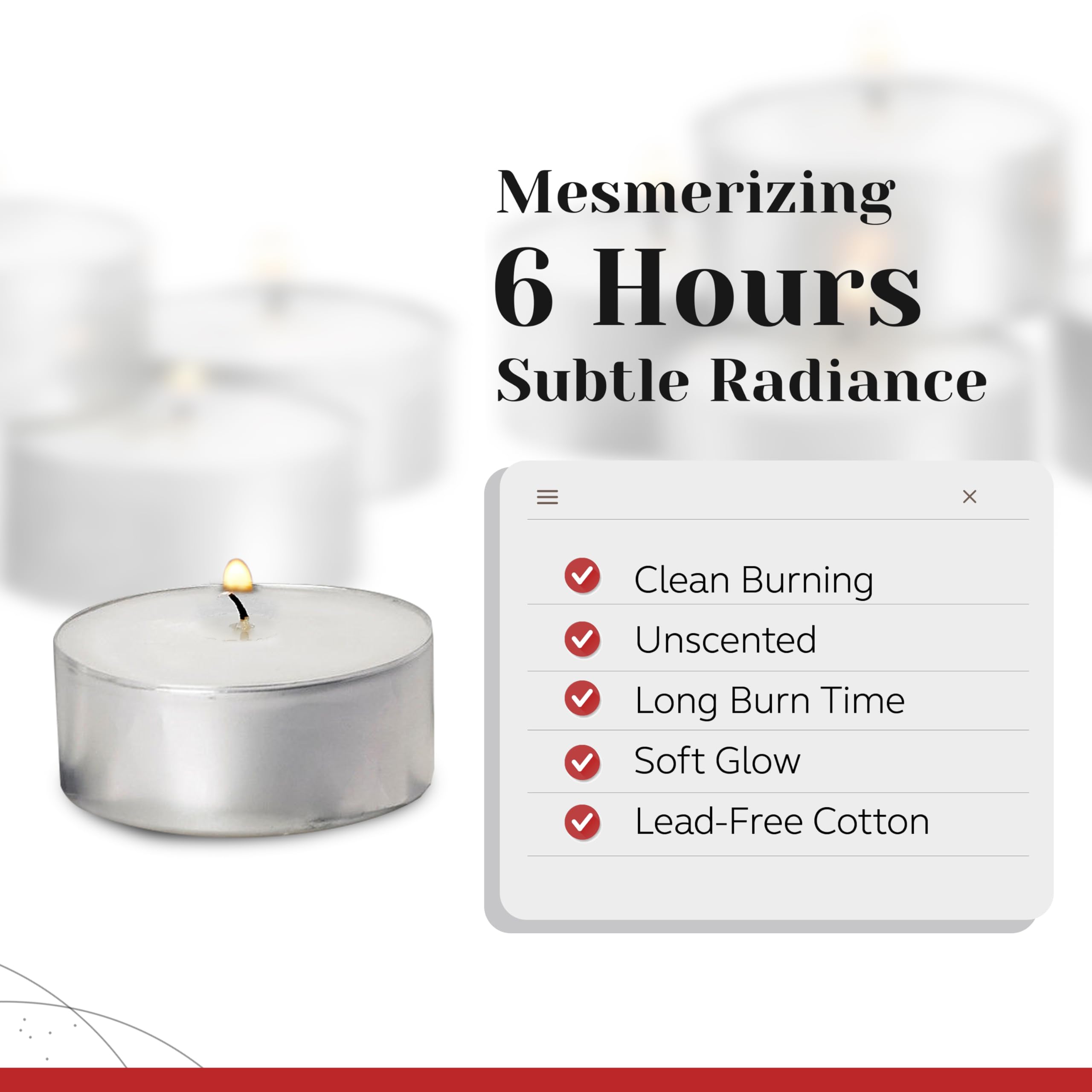 Tea Light Candles In Metal Cups - 6 Hours Clean, Long-Burning Unscented, White 250 Bulk Votive Lights For Romantic Dinners, Weddings, Spas & Hotels By Parnoo