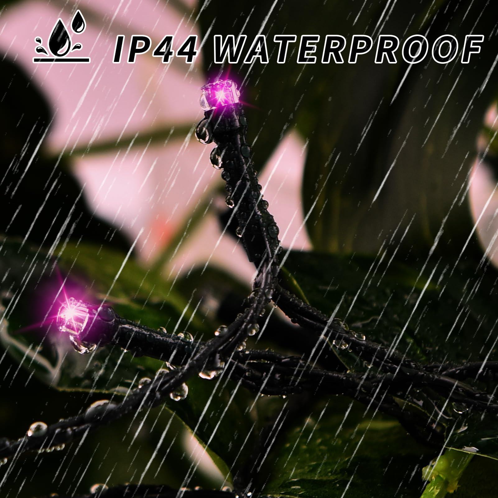 2 Pack 400 Led Solar Pink String Lights Valentine Decor, 8 Modes Solar String Lights For Outside, Waterproof And Solar Powered O