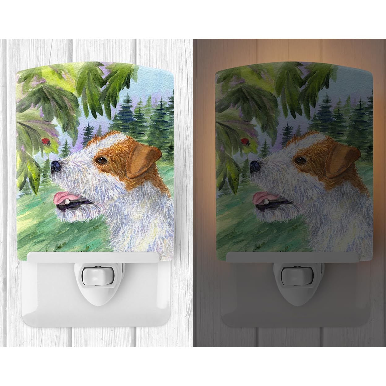 Carolines Treasures Jack Russell Terrier Ceramic Night Light, UL-Certified, 6x4x3in, Multicolor, Model SS8211CNL