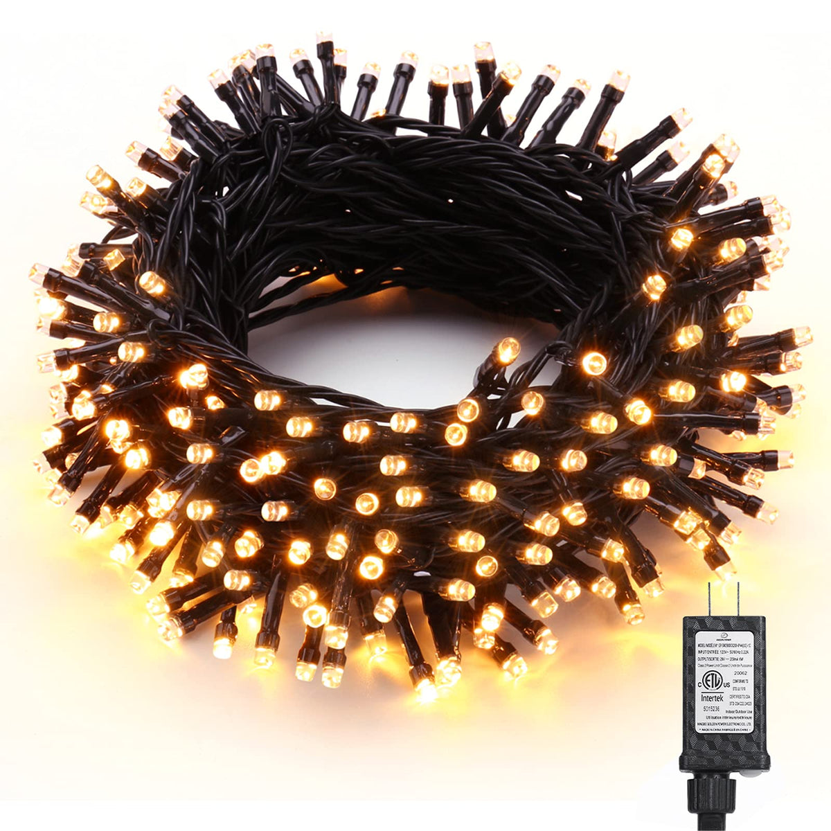 Brizled 240 Led Outdoor Christmas Lights, 78.74Ft Warm White Waterproof String Lights, 8 Modes