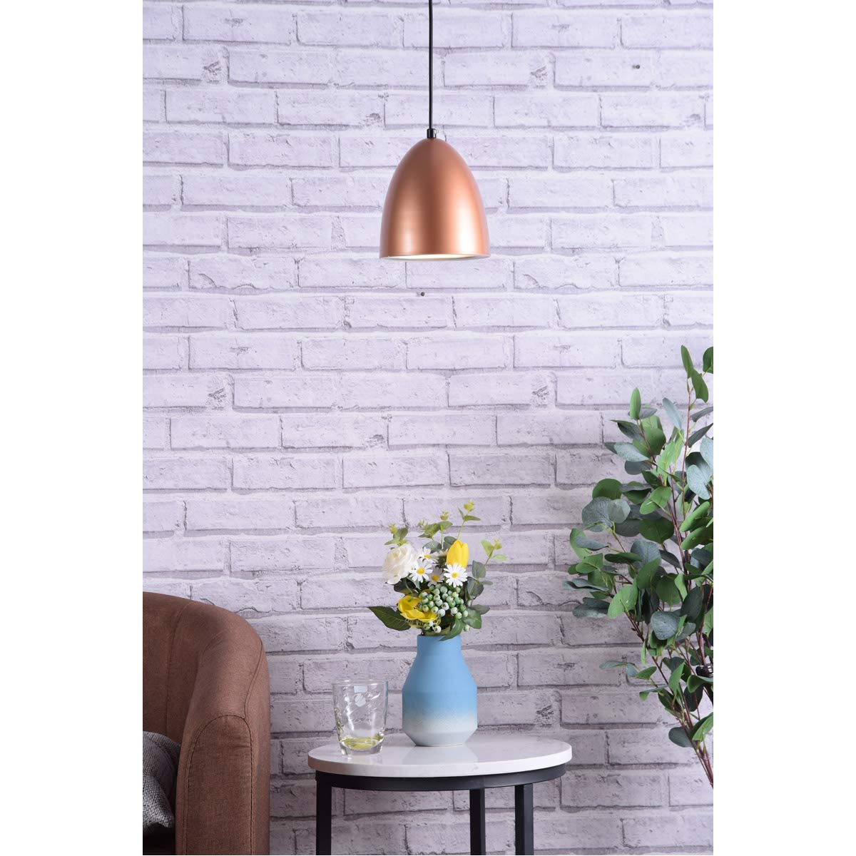 Living District Neutra 1 Light Honey Gold Pendant