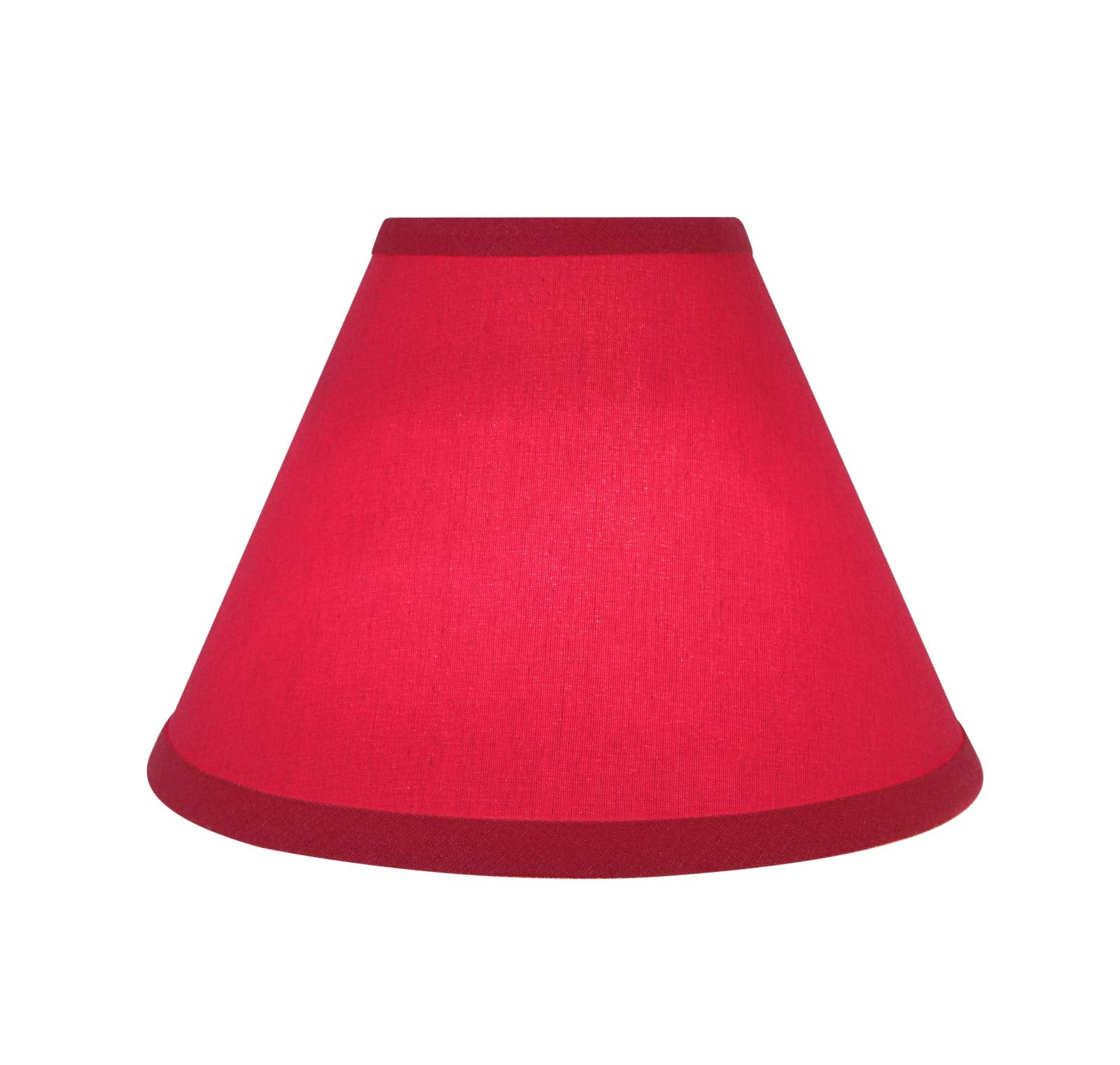 Aspen Creative 58753A, Empire Uno Lamp Shade, Red, 4&quot; Top X 10&quot; Bottom X 7&quot; Slant Height, Slip Uno 33Mm