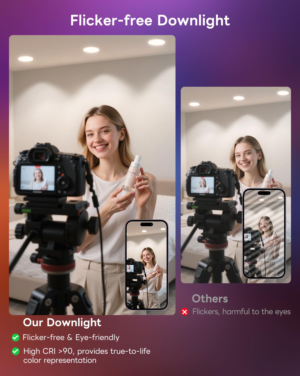 Varicart Recessed Lighting 6 Inch Rgbcw Color Changing Canless Led Recessed Ceiling Lights Dimmable With Remote Control  16W 1500 Lumen  Flicker Free  Memory  3 Modes  Delayed Off  Etl  1 Pack