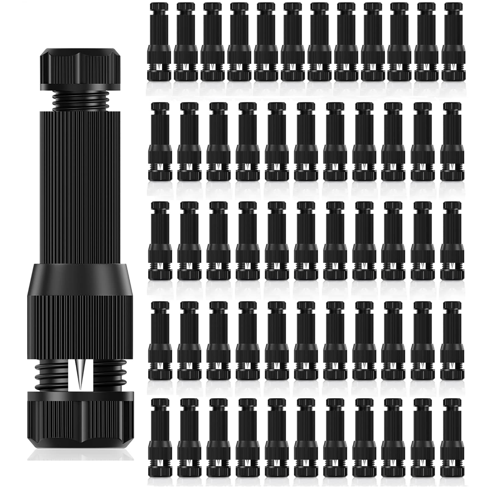 iCreating Low Voltage Wire Connector, 56Pack, Waterproof for 14/2 Gauge Cable, Black, Model IC-56P