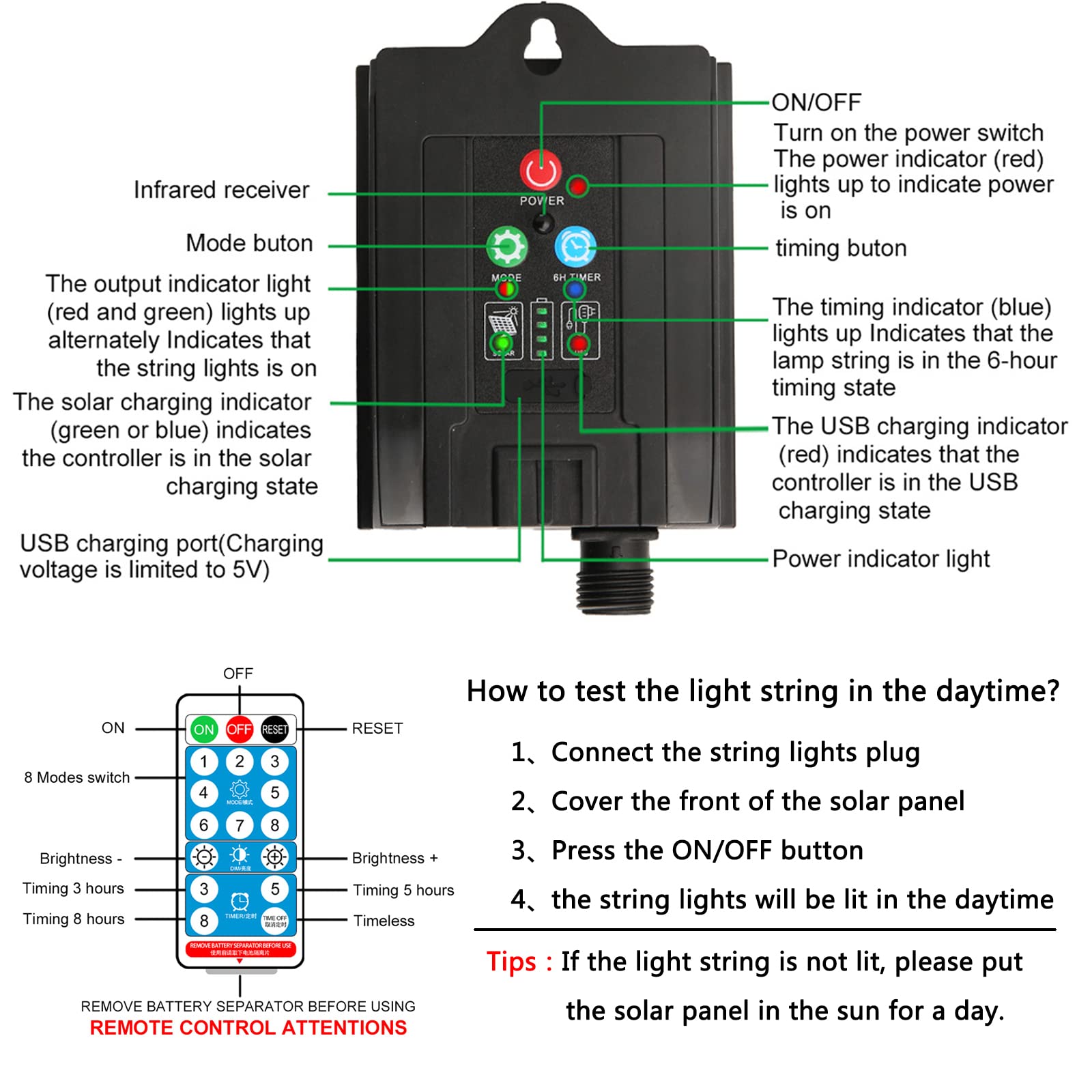 Gnixling Orange Halloween Lights, 2 Pack Each 105Ft 300Led Solar Halloween Decorations Outdoor, 8 Modes Solar Halloween Lights For Halloween Decorations (Orange)