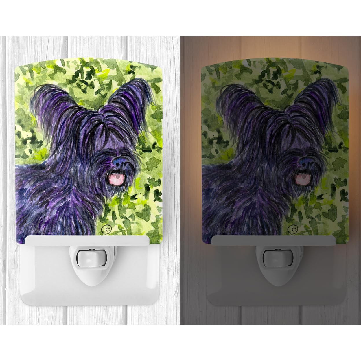 Carolines Treasures Night Light, Ceramic, UL-Certified, 6x4x3 inches, Skye Terrier Model SS8718CNL, Multicolor