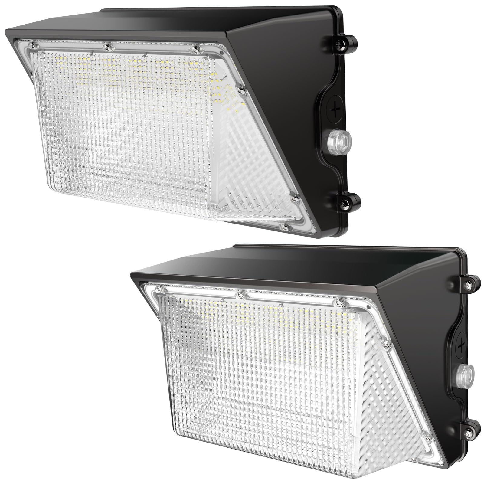 HYPERLITE LED Wall Pack Light: 150W Dusk to Dawn LED Outdoor Lighting - 5000K 120V Barn Lights Outdoor 2Packs for Paito Yard Sho