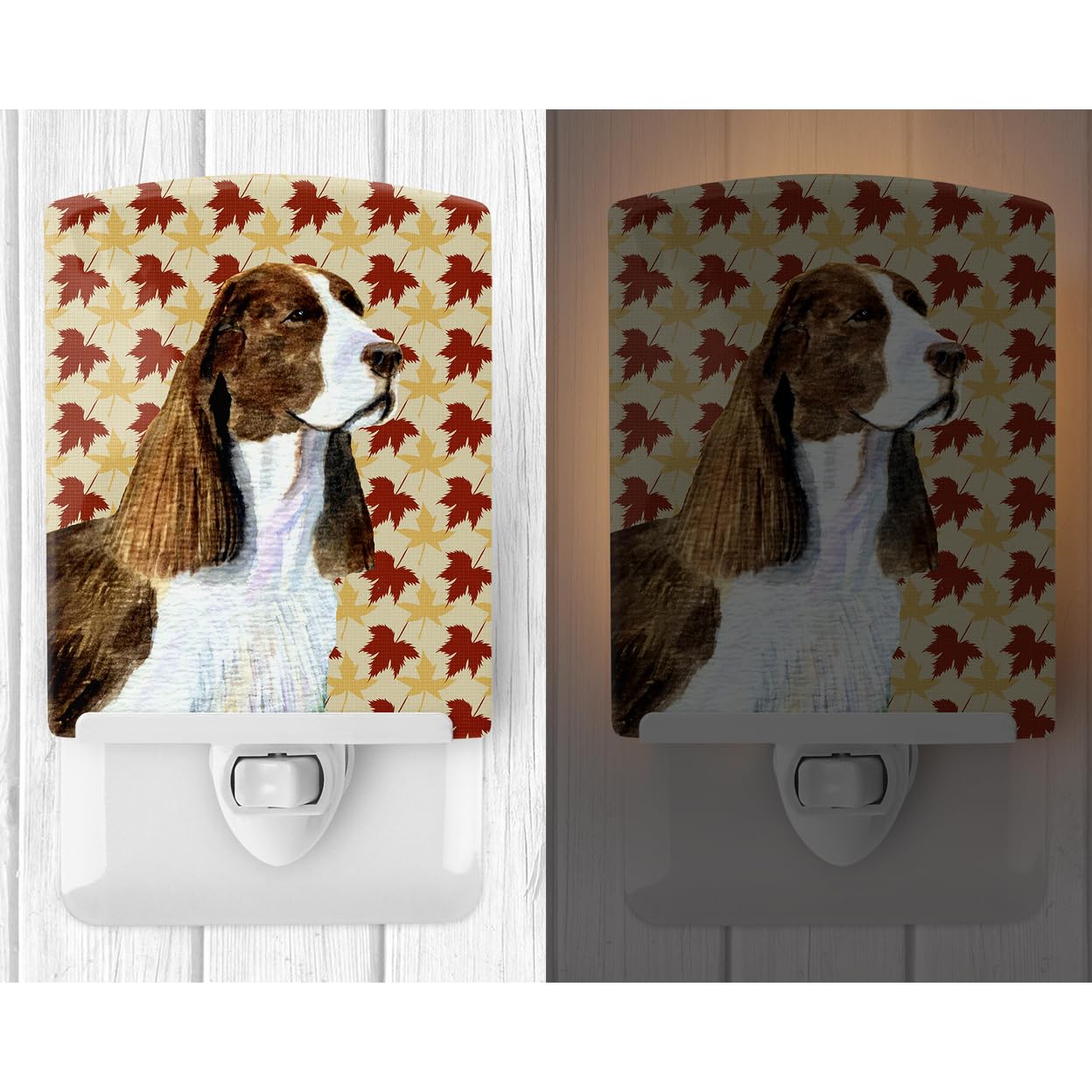 Carolines Treasures Ceramic Night Light, Springer Spaniel Design, 6x4x3in, Multicolor, Model SS4343CNL, UL-Certified