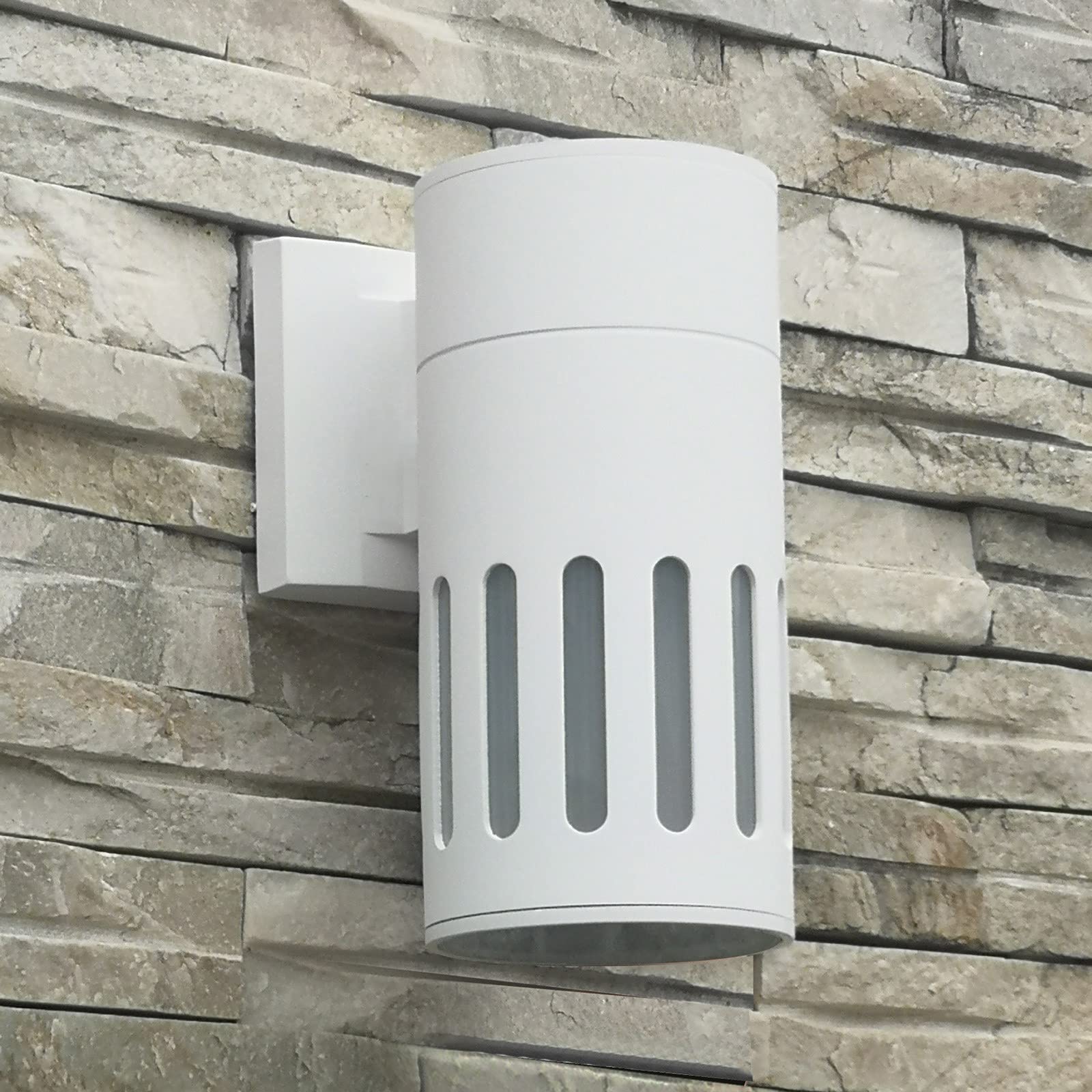 ZUUKOLE Outdoor Wall Lantern, Exterior Lighting Fixture - ETL Listed, Aluminum Waterproof Wall Mount Cylinder Design - Up/Down L