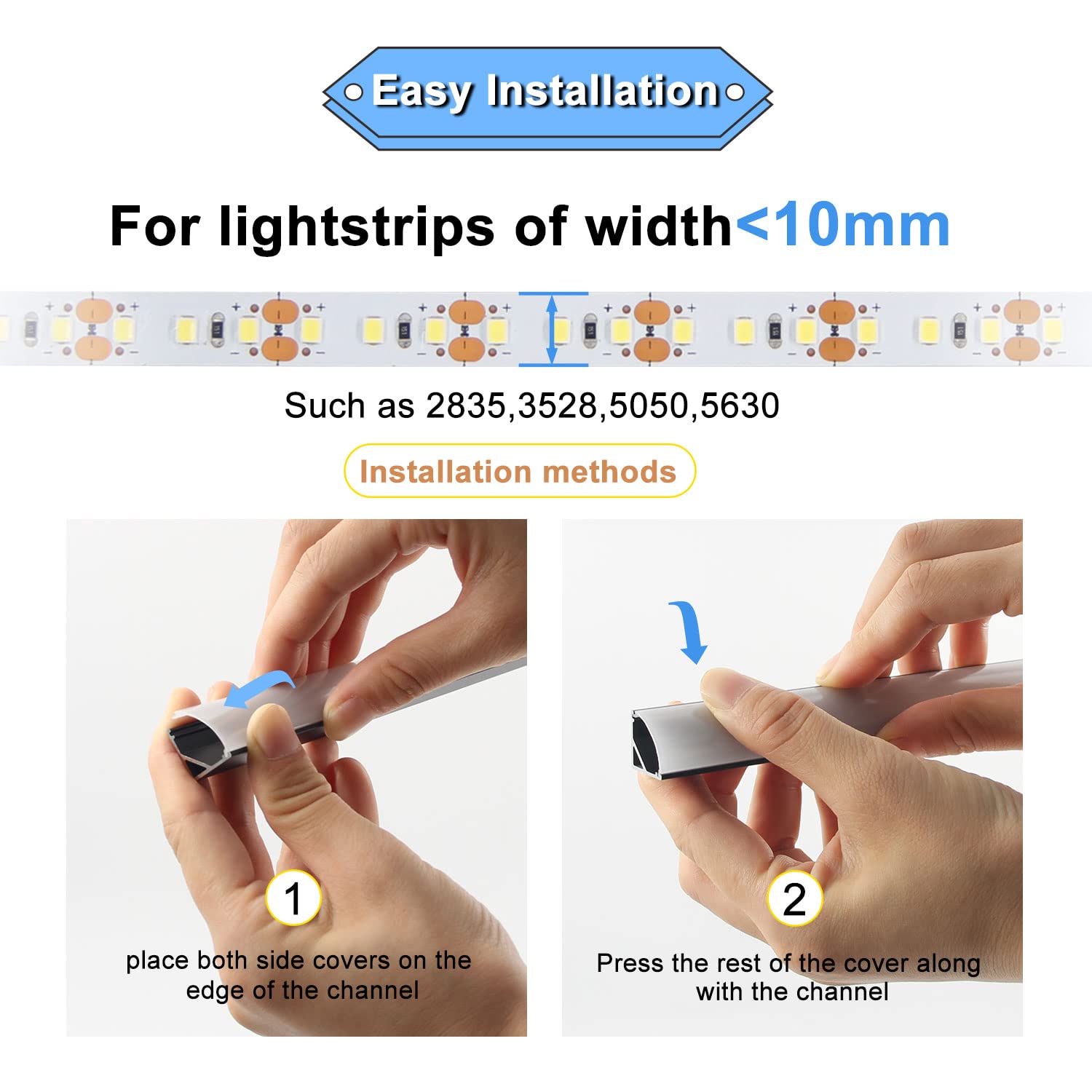 Vst 10Pack 3.3Ft Led Channel, V Shape Led Diffuser Channel, Led Aluminum Channel System With Milky Cover, End Caps And Mounting