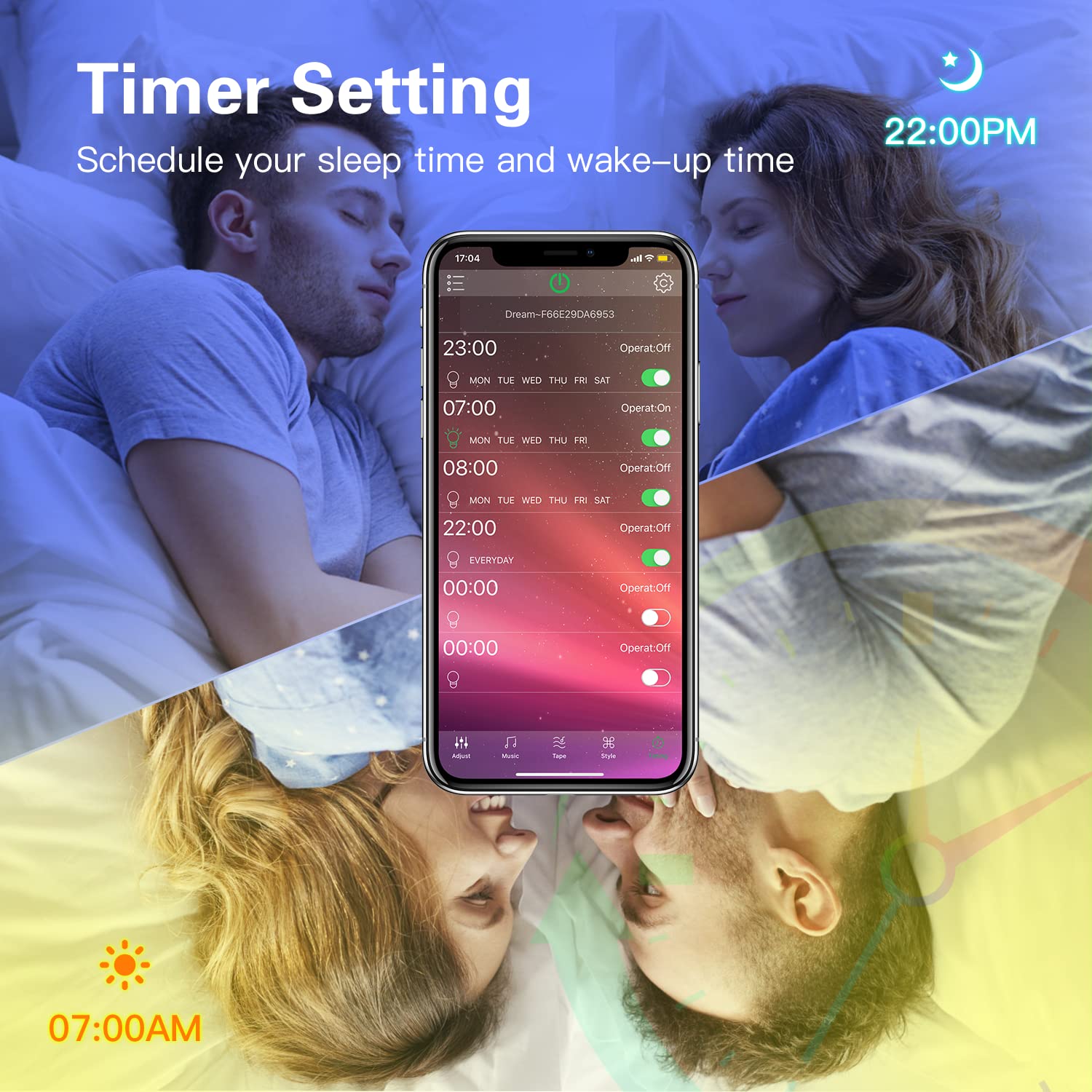 Fonewe 50Ft Led Lights For Bedroom Led Strip Lights Led Light Strip With App Led Lights For Home Decoration