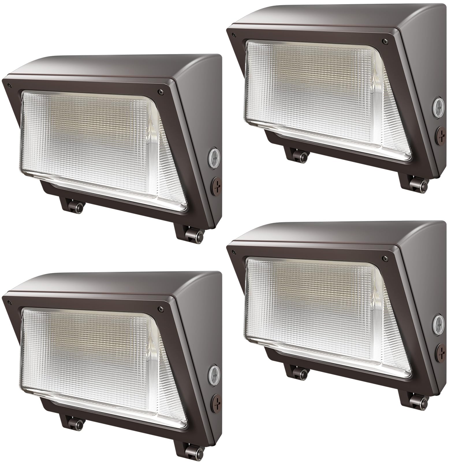 LED Wall Pack Light 120W/96W/72W with Dusk to Dawn Photocell 18000LM 1000W HPS/HID Equiv. 6000K/5000K/4000K Daylight Outdoor Security Lighting  Commercial Wall Mount Lights for Warehouse Yard - 4Pack