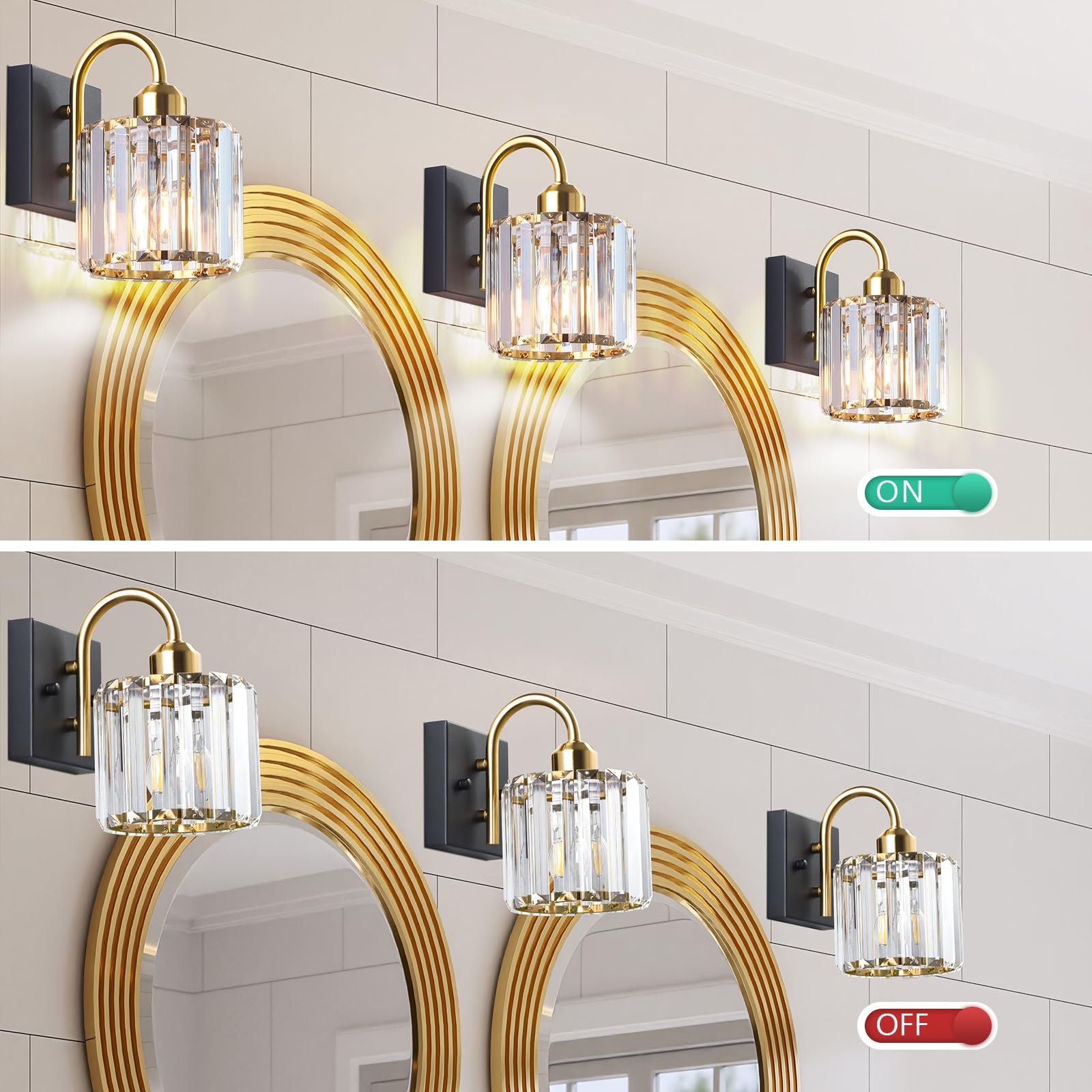 Bathroom Vanity Light,Gold Bathroom Light Fixtures,Vanity Lights For Bathroom,Bathroom Light Fixtures Over Mirror,Black 1 Light