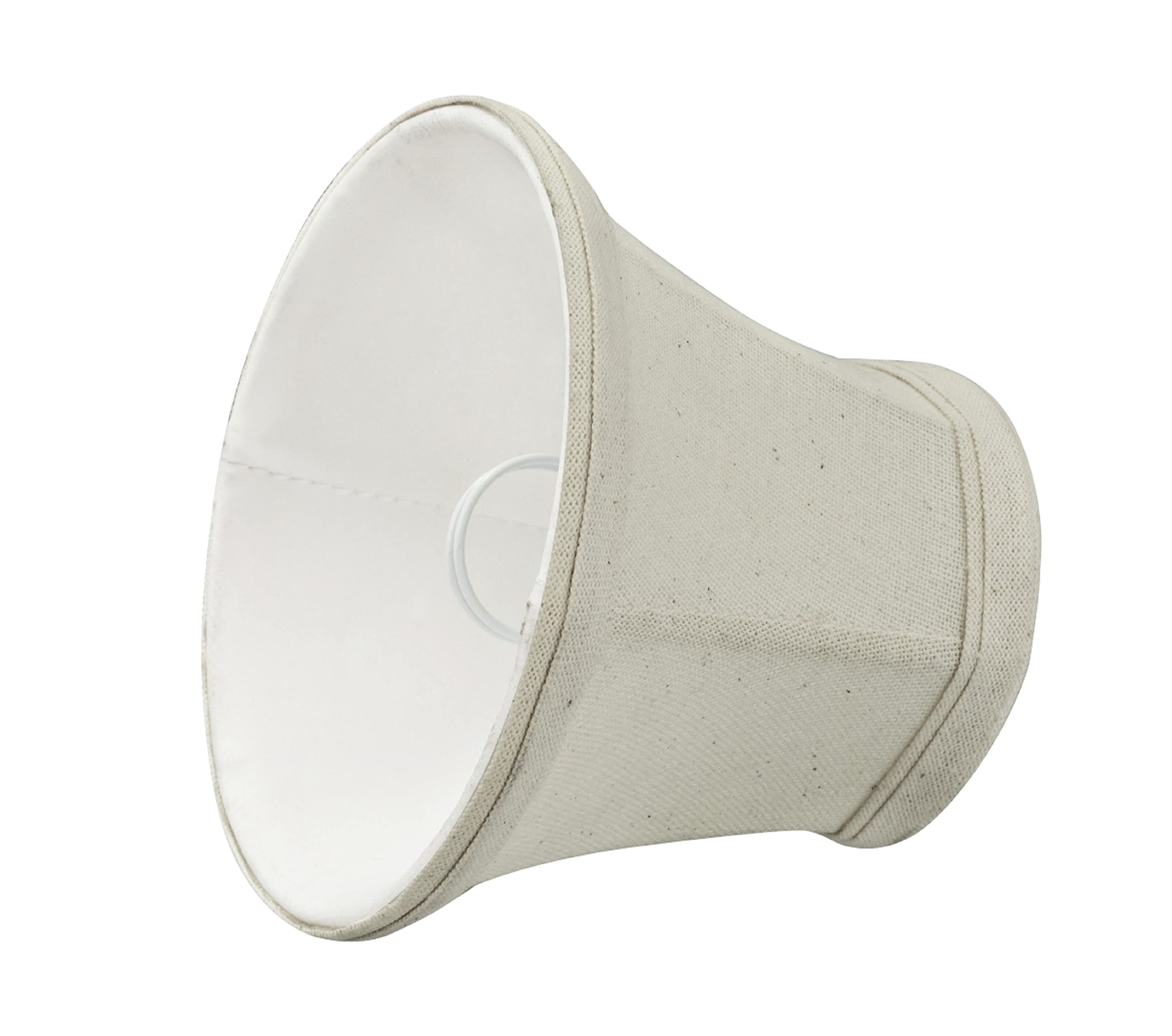 Aspen Creative 30004-6A, Bell Clip-On Chandelier Lamp Shade, Off-White, 3" Top X 5" Bottom X 4" Slant Height, Set Of 6