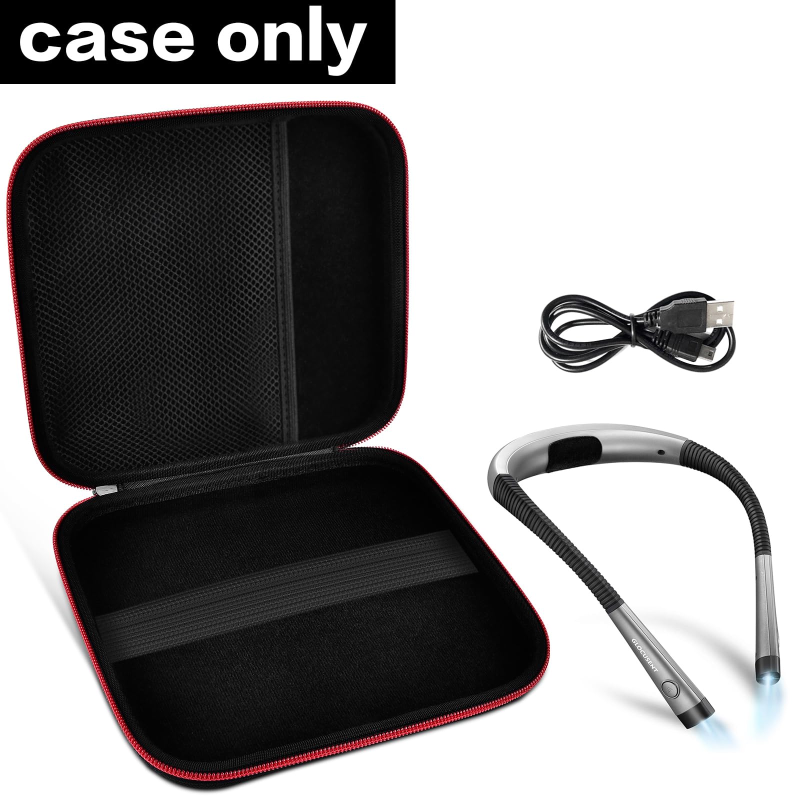 GWCASE Book Light Case for Glocusent, Vekkia, LITOM, LEDGLE, TAKKUI, TSINGREE - Multi Color, EVA Material, USB Cable Holder