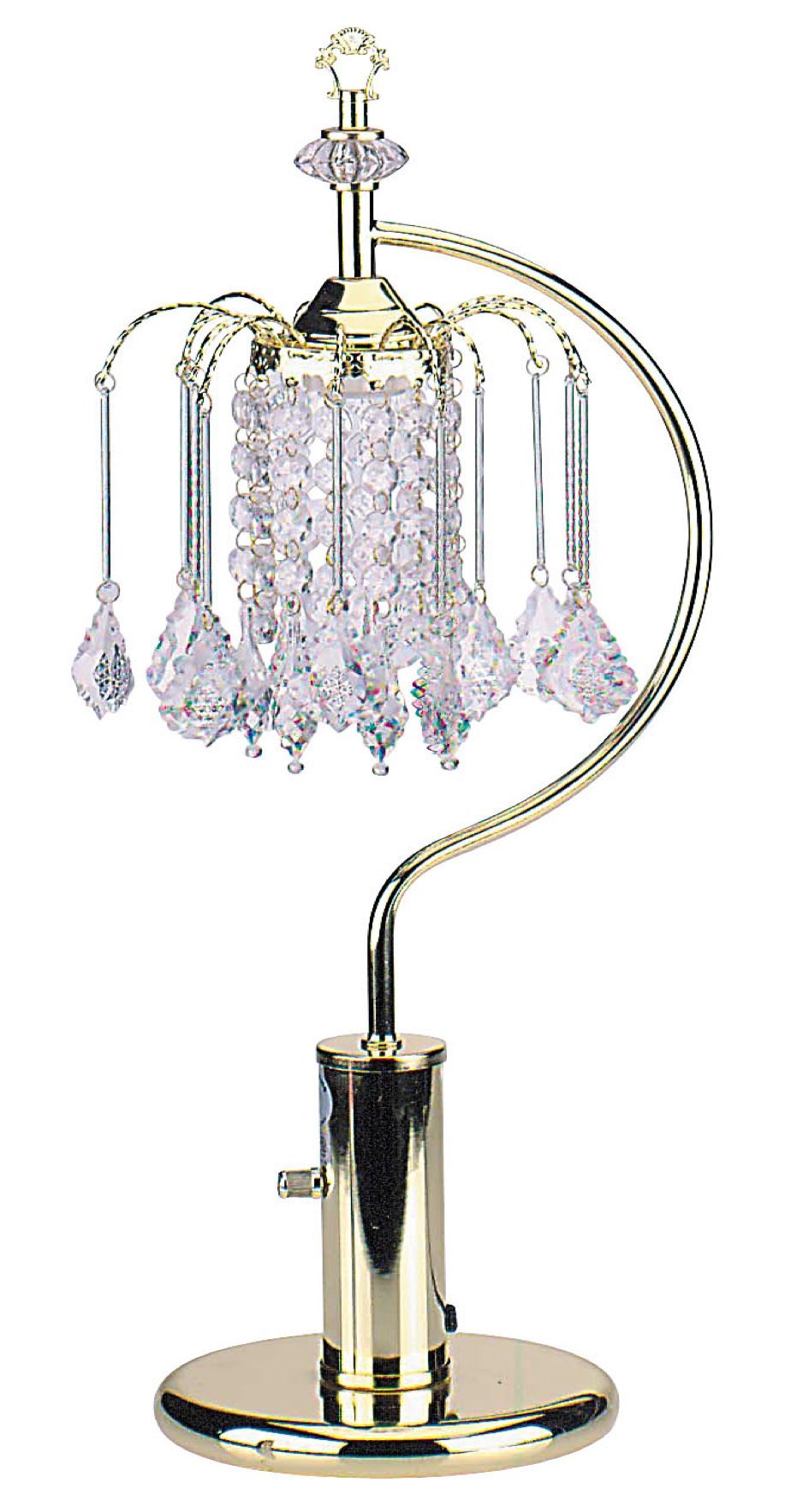 Ore International 715G 27-Inch Height Gold Table Lamp With Crystal-Inspired Shade 27 X 12 X 12