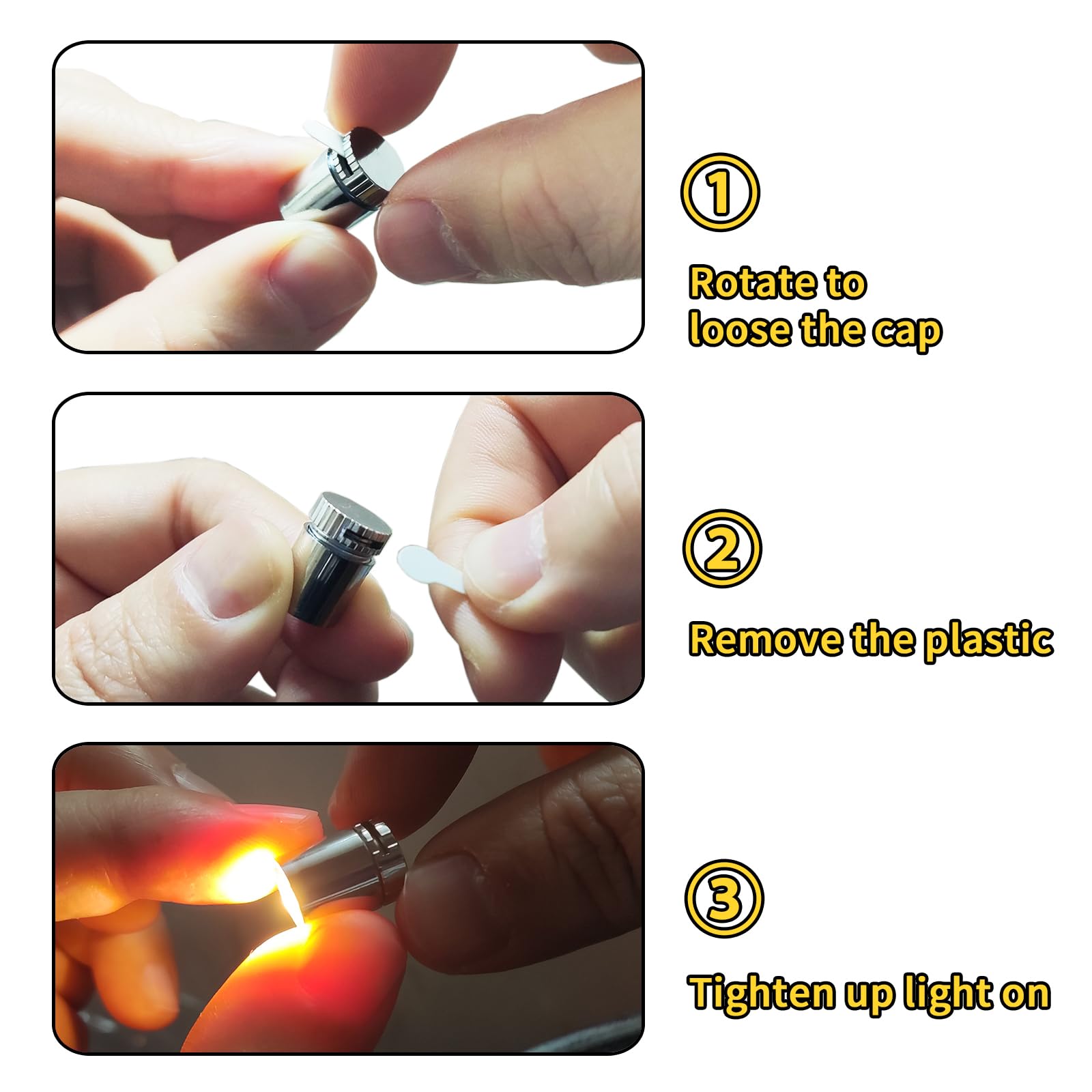 Suzeyar 10 Pack Small Spotlight Battery Operated Led Lights, Warm White Led Wireless Miniature Spot Light For Artwork Painting,Jewelry Showcase Display,Closet,Diy Hand Craft (Warm White)