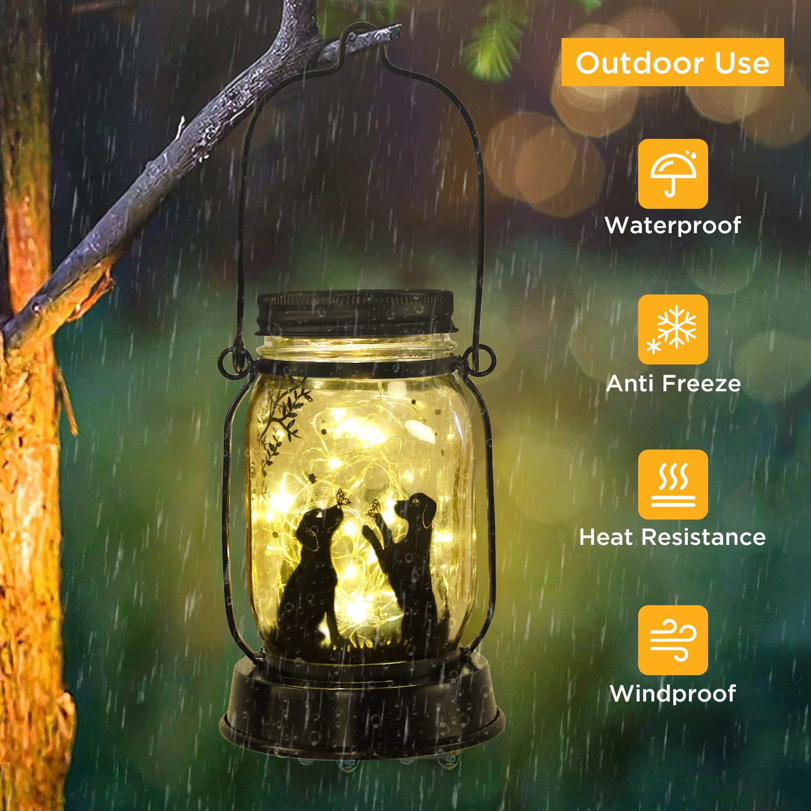 Kyoryuger Dog Solar Lanterns 3In1 Dog Lights Garden Decor Gifts For Women Mom Grandma Unique Teen Girl Gifts Christmas Gifts For