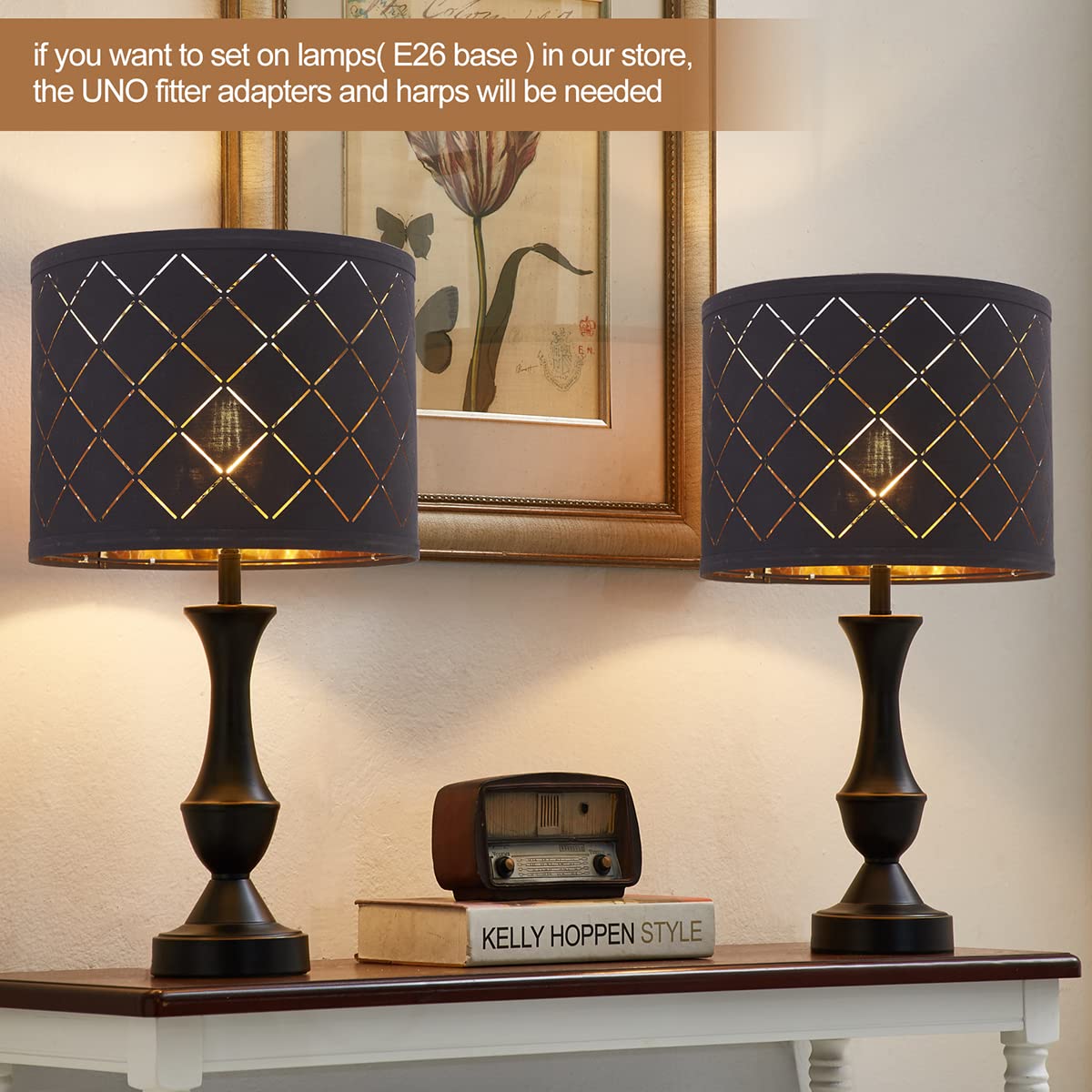 Luvkczc Black Linen Lampshade For Table/Floor Lamp, 12.7&quot; X 12.7&quot; X