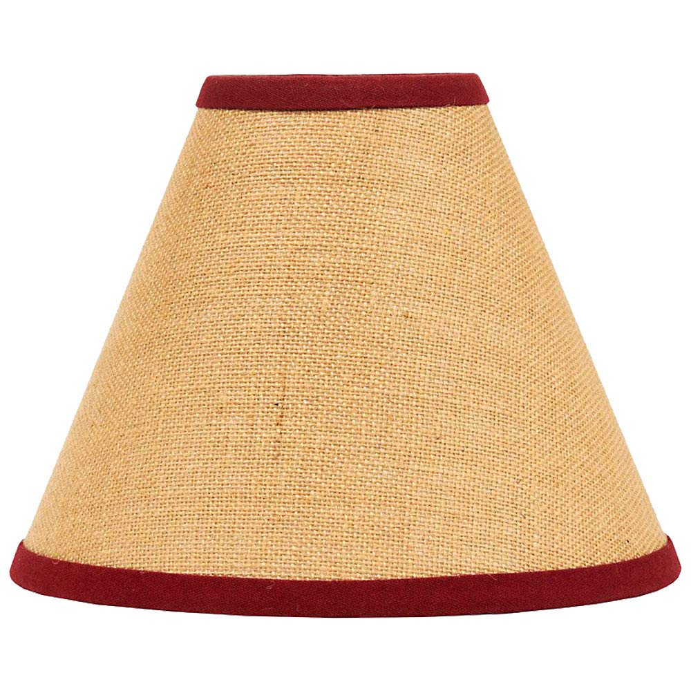 Home Collection by Raghu Red Burlap Stripe Lampshade, 6