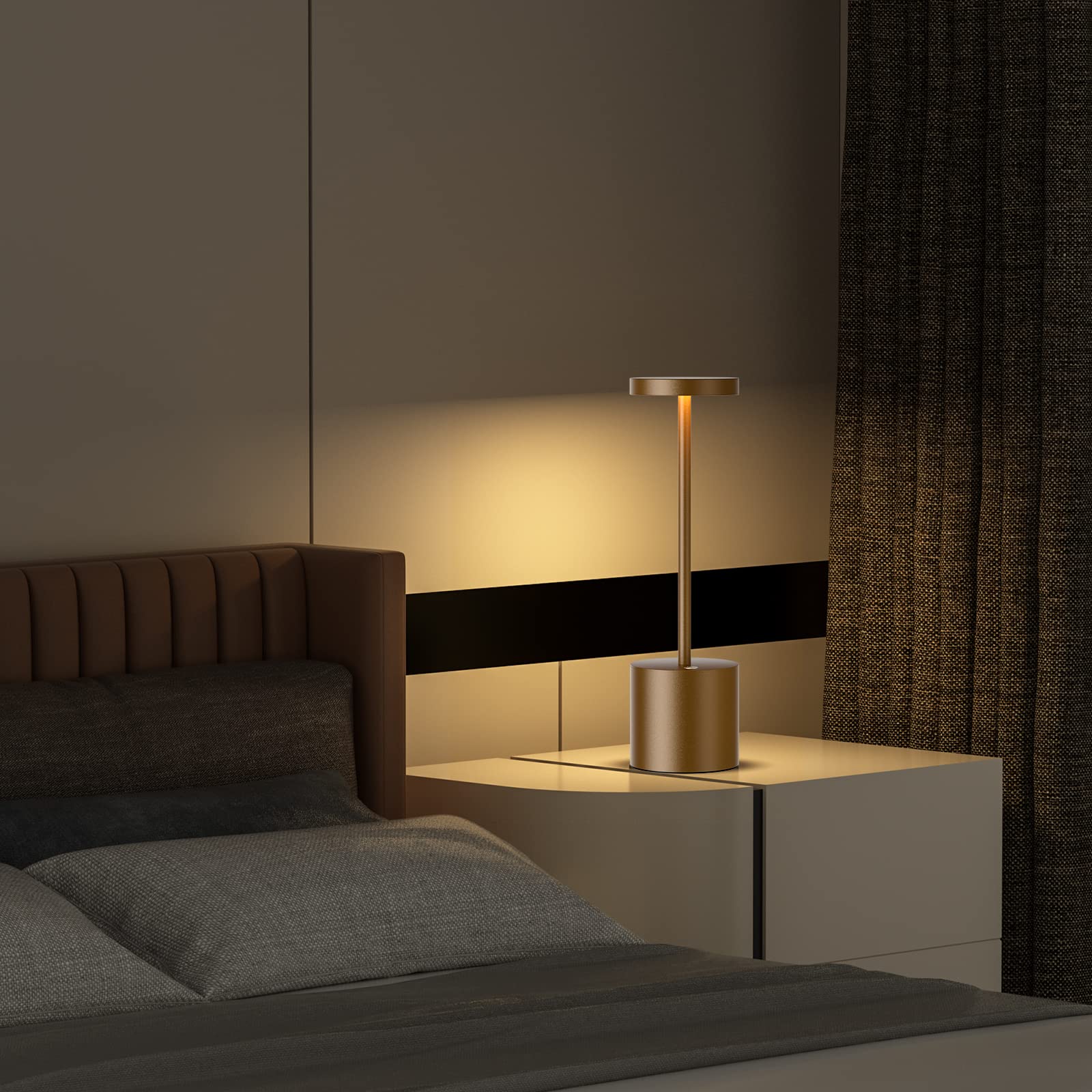 Sakringt Cordless Table Lamp 2 Pack, Rechargeable Led Light, Dimming, Portable For Outdoor Use