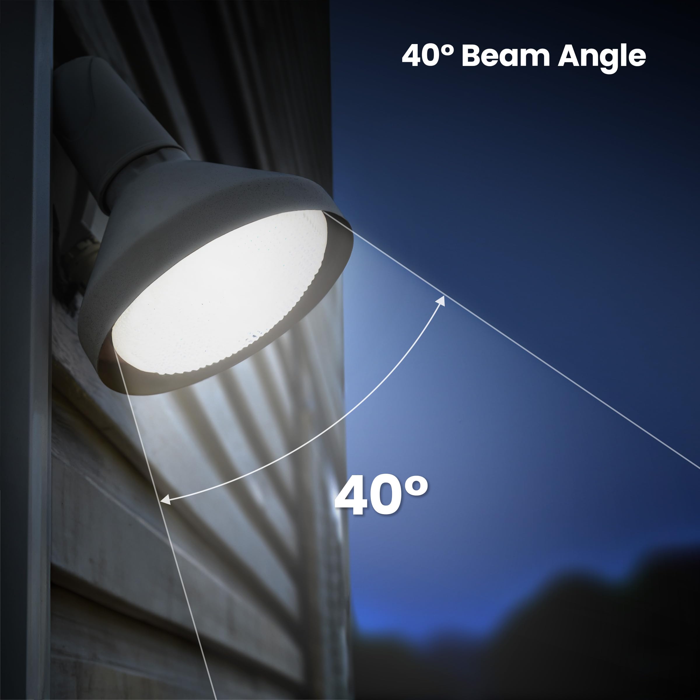 Feit Electric Par38 Motion-Activated Security Led Flood Light Bulb, 100W Equivalent, 1050 Lumens, 5-Color Adjustable White, Non-