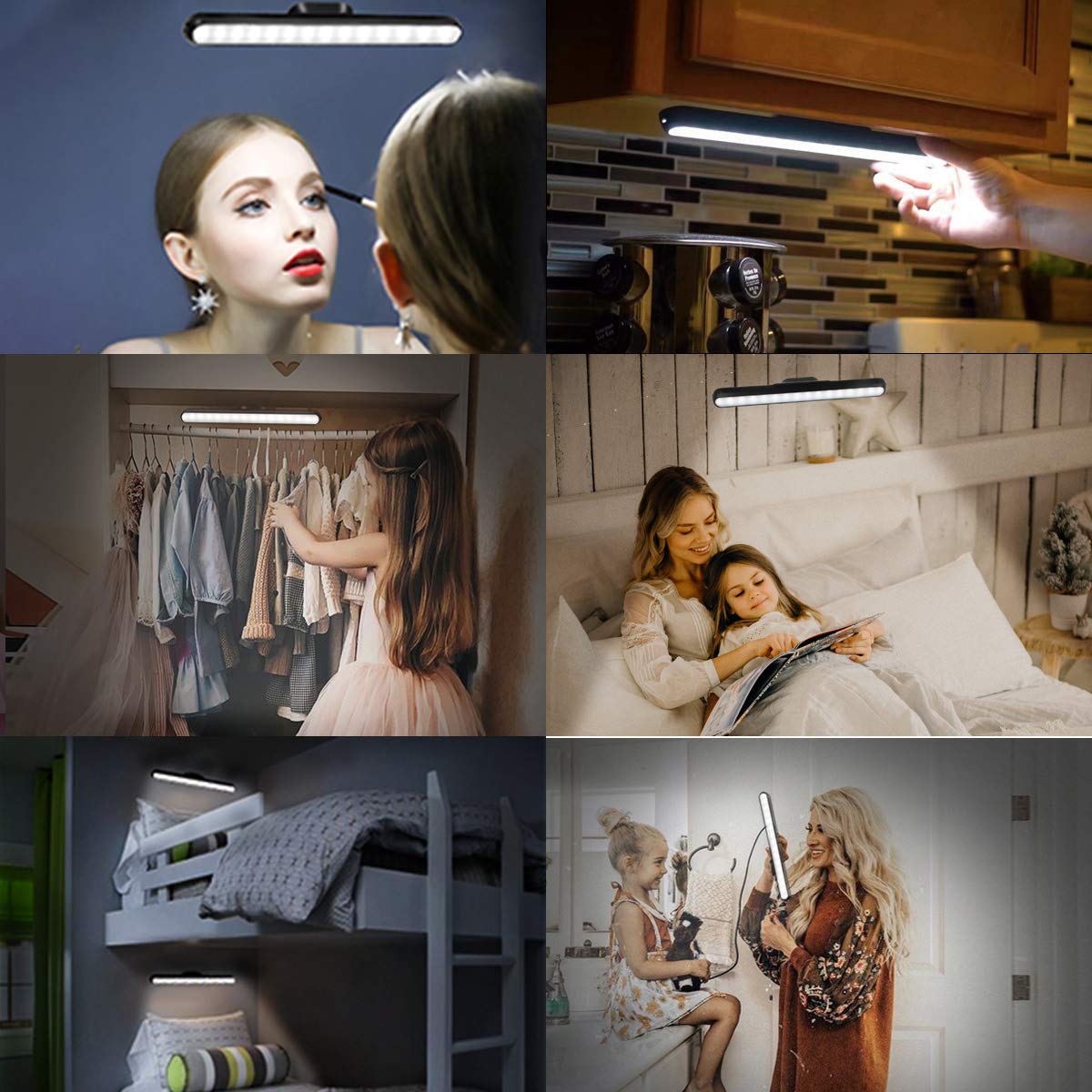 Kagwon Dimmable Wall Reading Light - Magnetic, Rechargeable, Wireless Led For Bunk Beds & Cabinets
