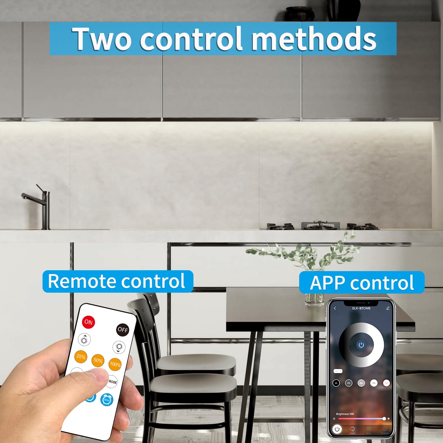 Yeewhale 50Ft Cob Led Strip Lights 6000K White Dimmable Dc 24V Flexible Led Tape Light For Bedroom, With Remote And App Control Led Light Strip,For Diy Home Decoration