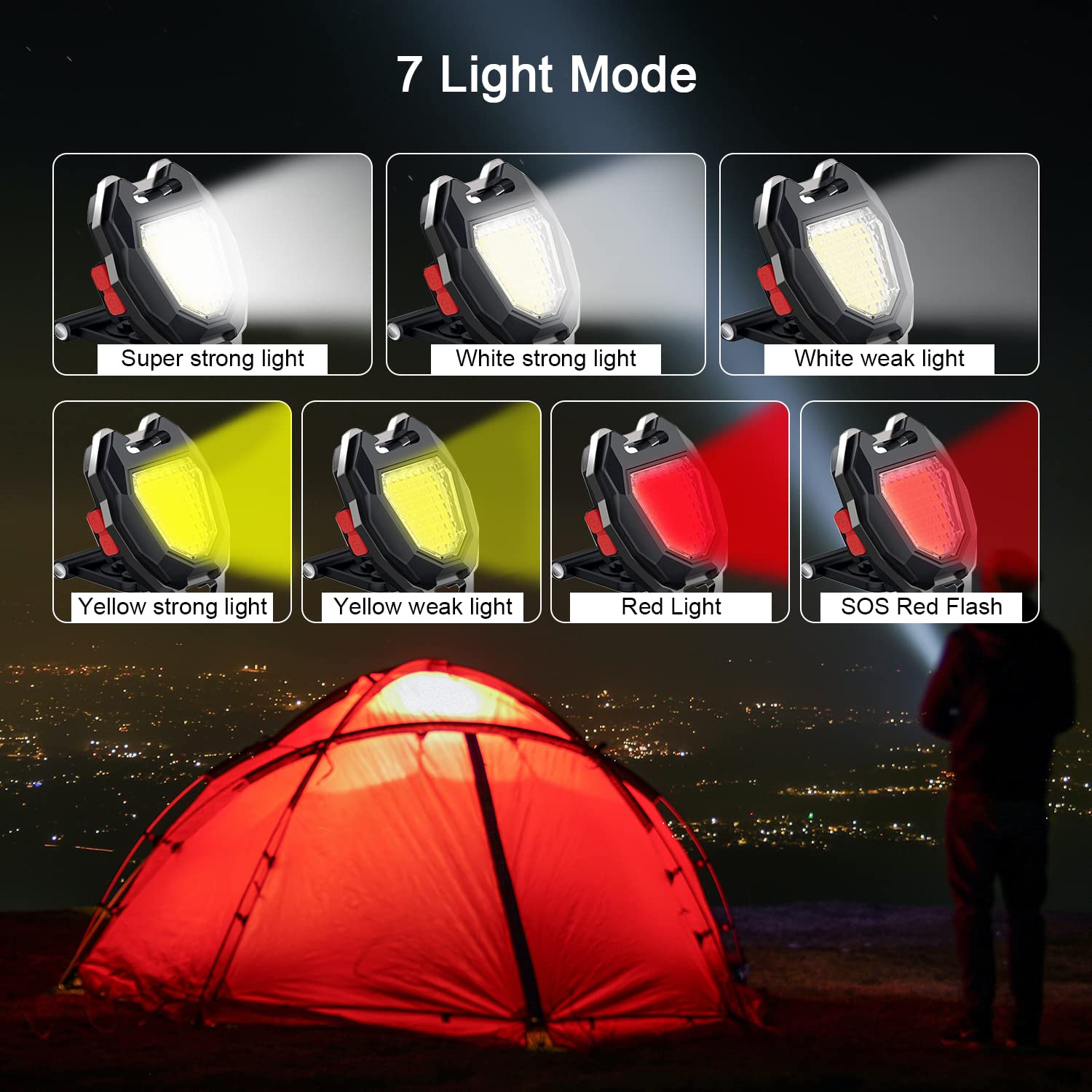 MAKDAK 2PC Rechargeable Keychain Flashlight, 1600 Lumen, 7 Modes, Black, Model 3X for Emergencies, EDC