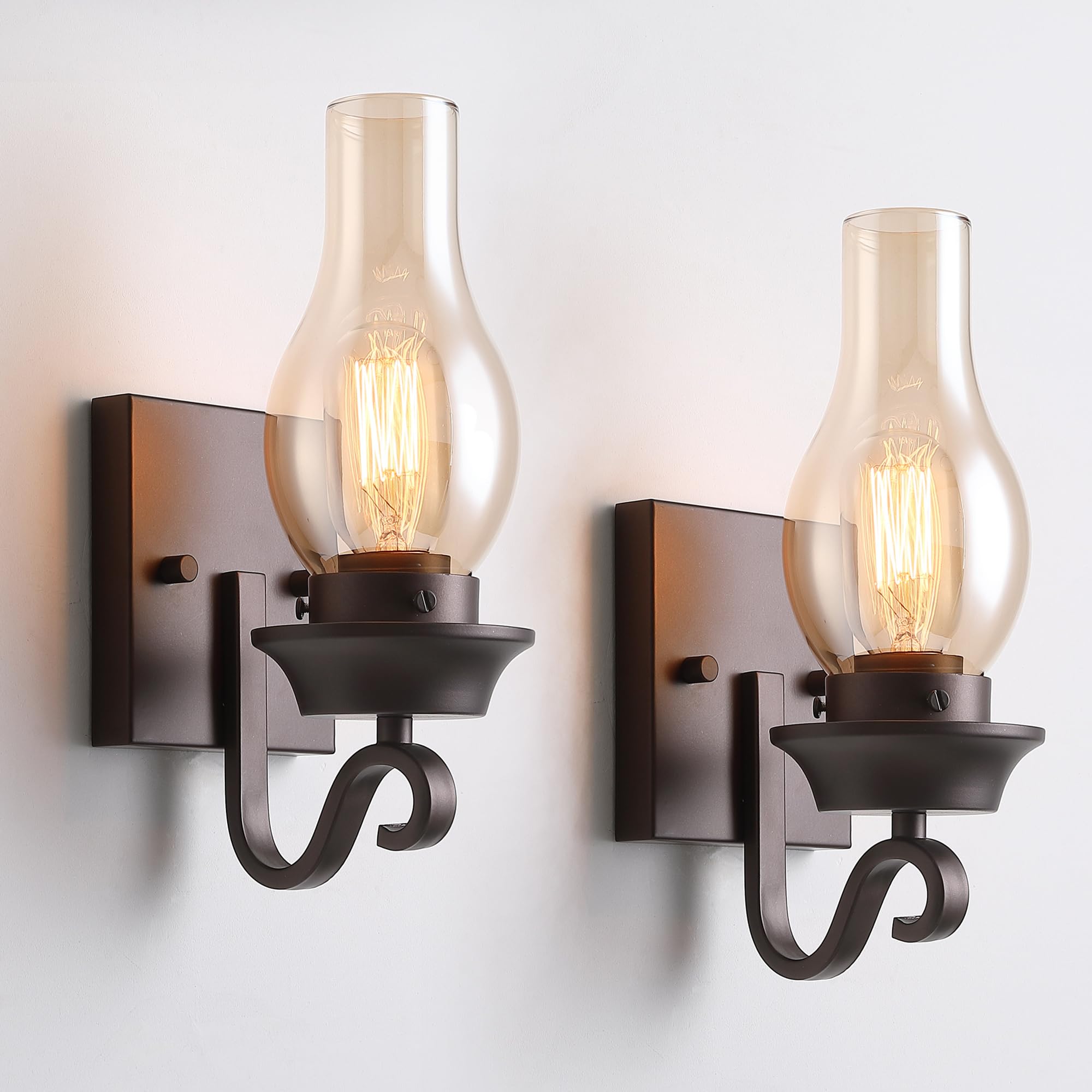 Woodafu Oil Rubbed Bronze Wall Sconces Set of Two