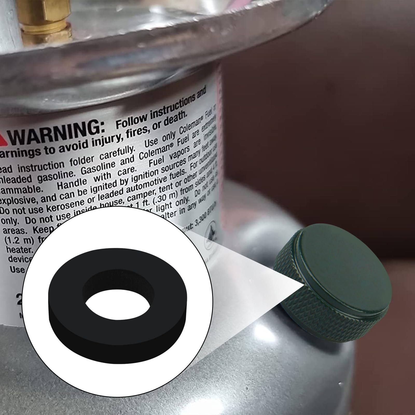 Fuel Cap Seals For Coleman 220 Lanterns And Stoves Fuel Caps 12-Pack (No. 3)