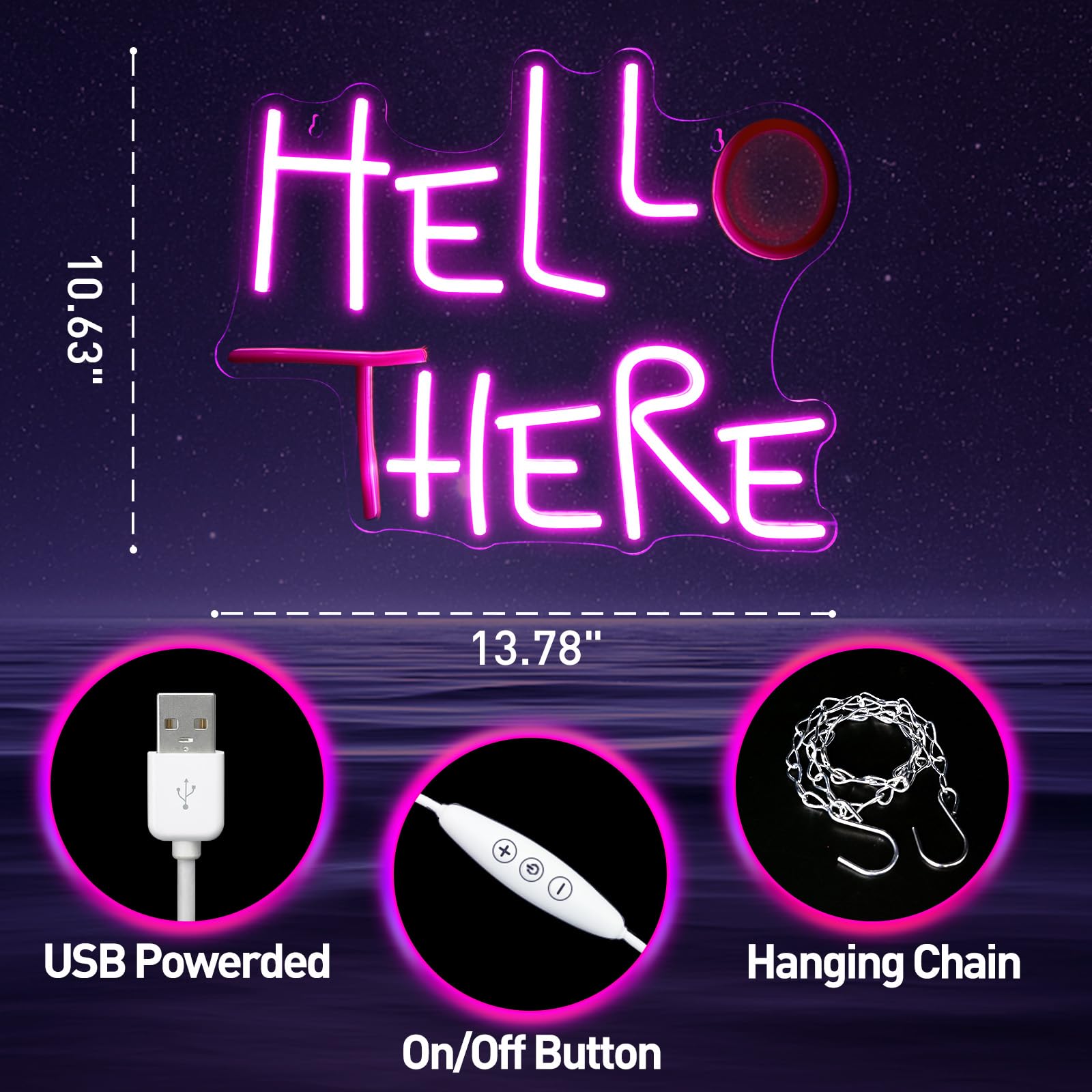 Imegina Dimmable Pink Neon Sign - Catwoman Wall Decor, 13.78"×10.63" For Man Cave