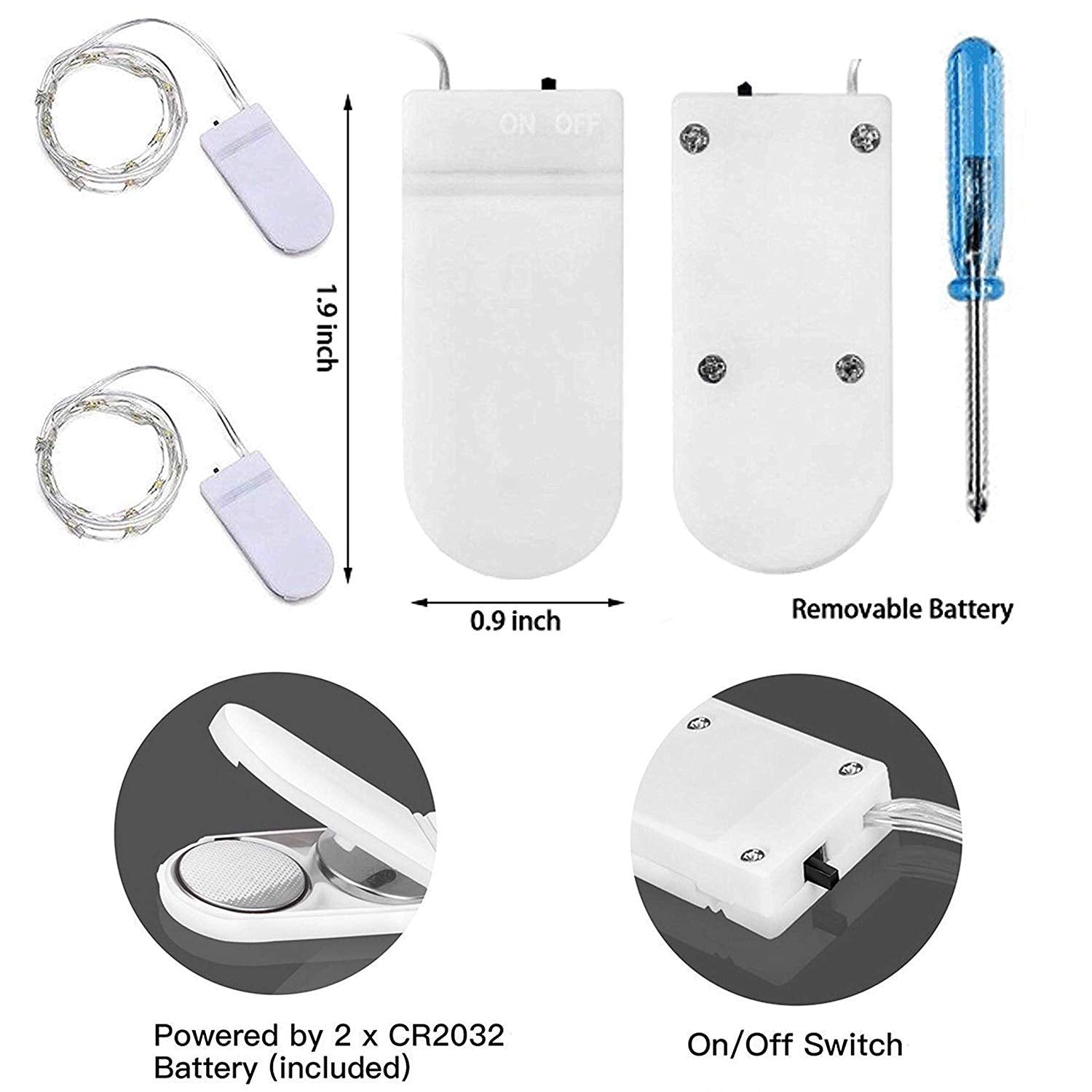 Felishine 20 Packs Pink Fairy String Lights, 6.6Ft Battery Operated Copper Wire For Party & Wedding