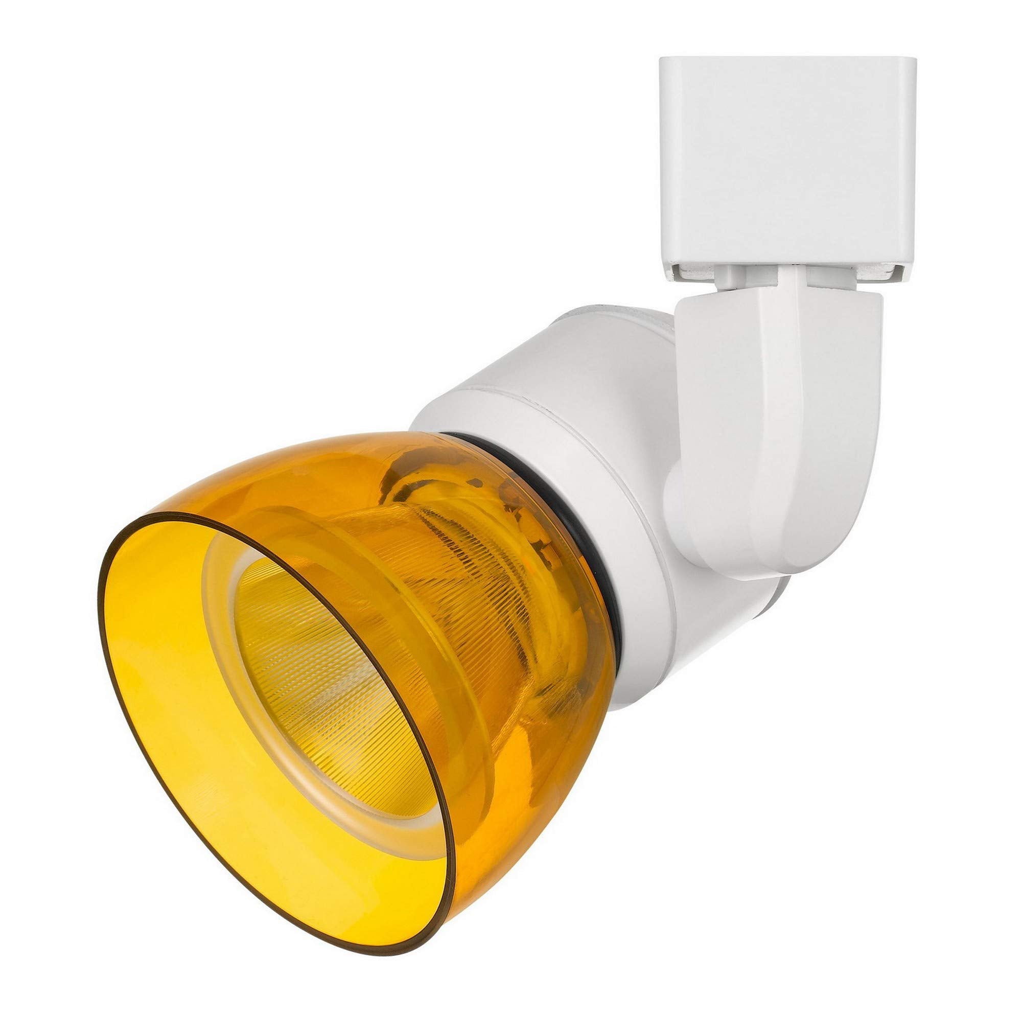 Benzara 10W LED Track Fixture, Metal Construction, Yellow and White, Model BM220625