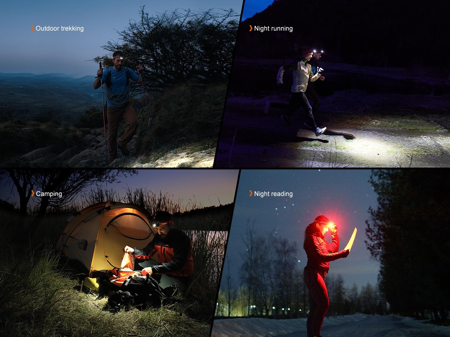 Fenix HL18R-T V2.0 Headlamp, 800 Lumen, USB-C Rechargeable, Black, White/Warm White & Red Lights, Compatible with 3x AAA Batteries
