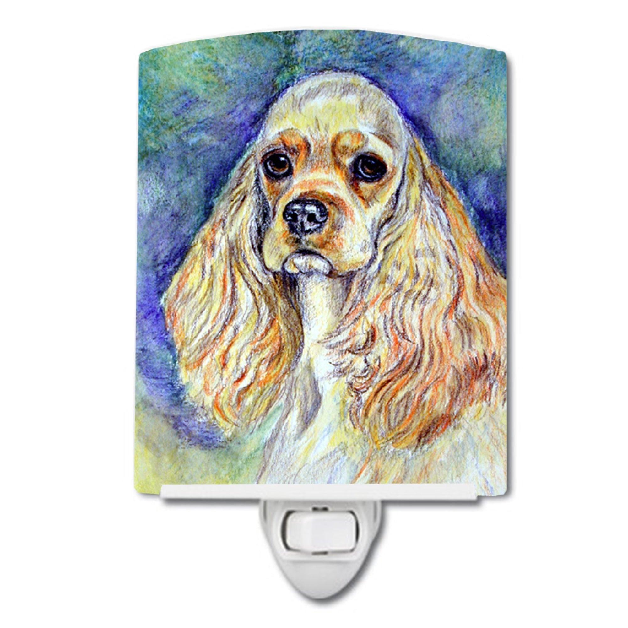  inchCarolines Treasures Buff Cocker Spaniel Ceramic Night Light, 6x4, Multicolor inch