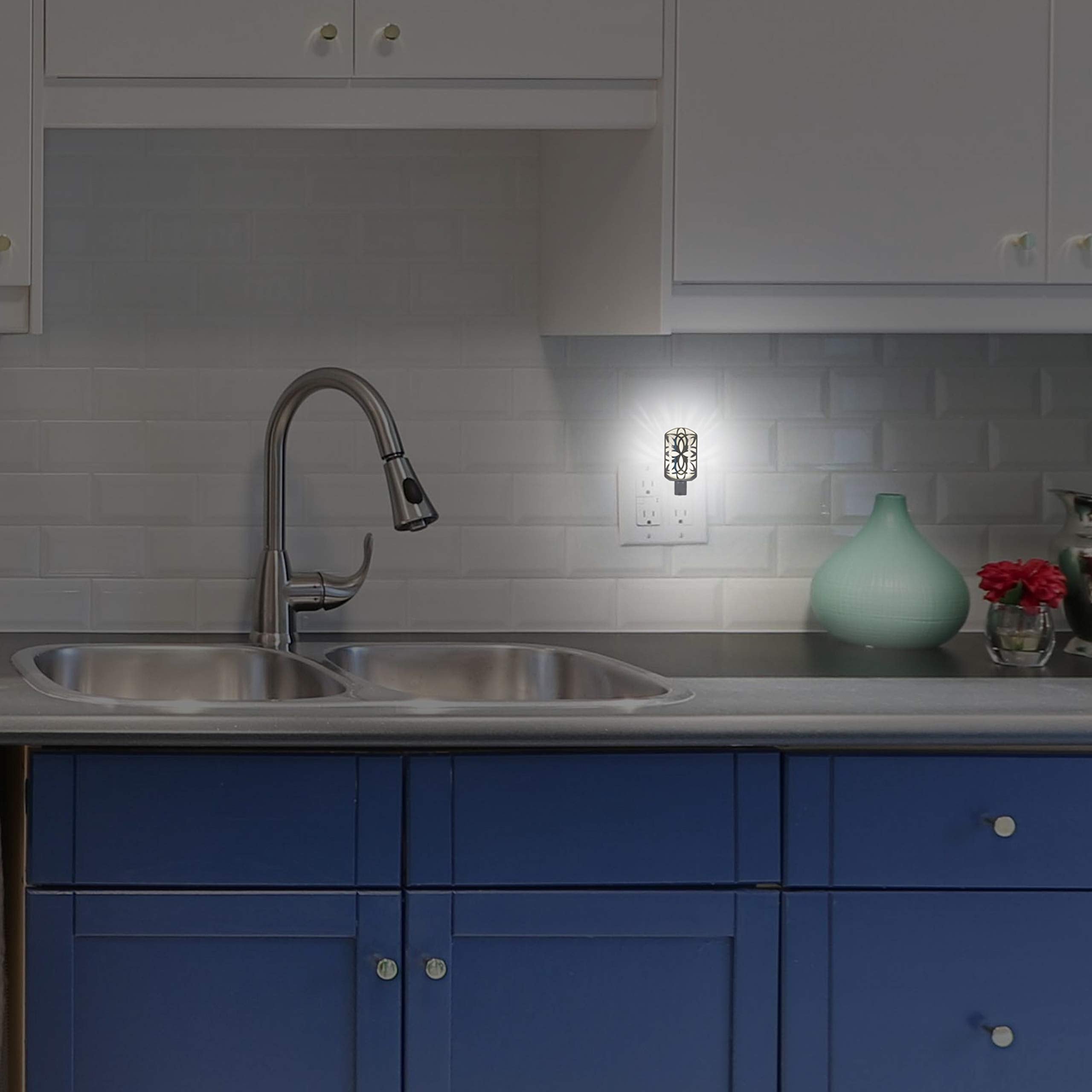 GE Decorative LED Night Light, Plug-In with Dusk-to-Dawn Sensor, Warm White, Ideal for Living Room, Bedroom, Nursery, Kitchen, o