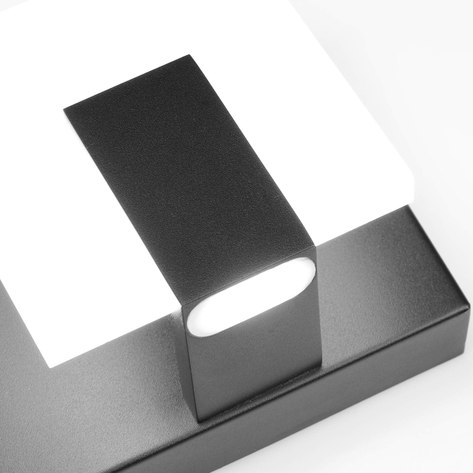 Aipsun 4 Lights Modern Black Vanity Light - LED Bathroom Wall Fixture 6000K, Acrylic, Up and Down Design, GW-1105