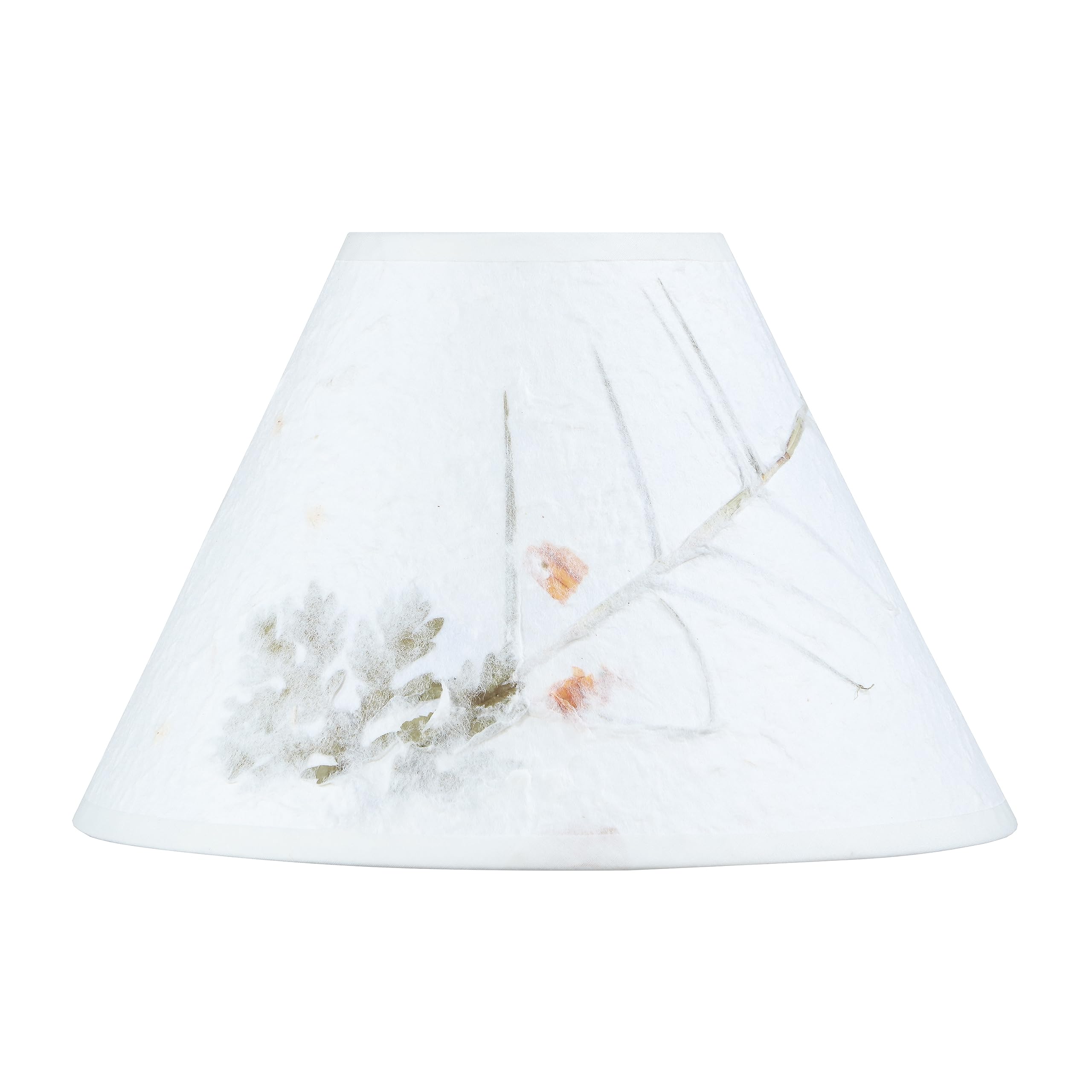 Aspen Creative 56039, Hardback Empire Transitional Uno Lamp Shade, Off White Petal Paper, 4&quot; Top X 10&quot; Bottom X 7&quot; Slant, Slip Uno 33Mm