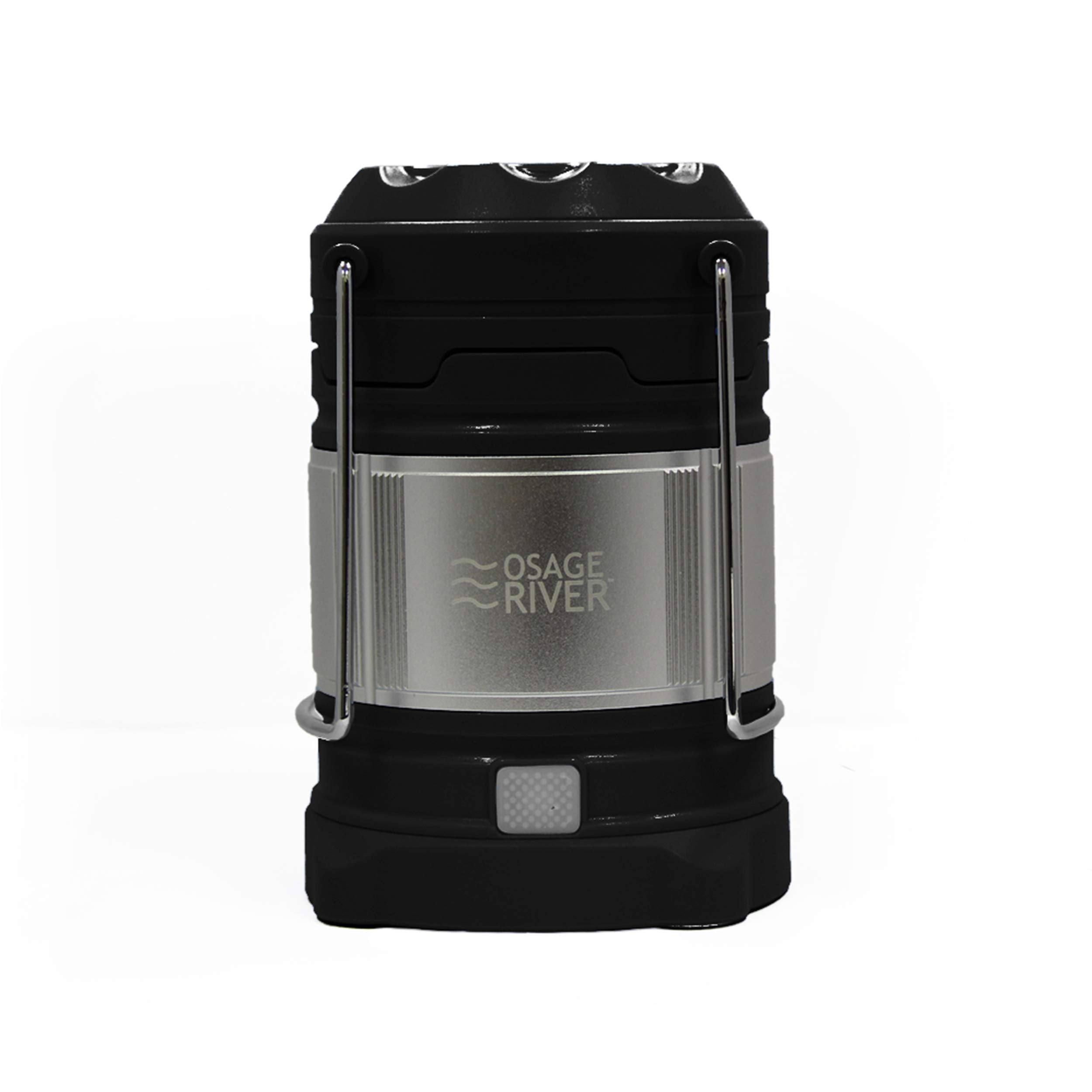 OSAGE RIVER Camping LED Lantern with USB Power Bank, Rechargeable, Black