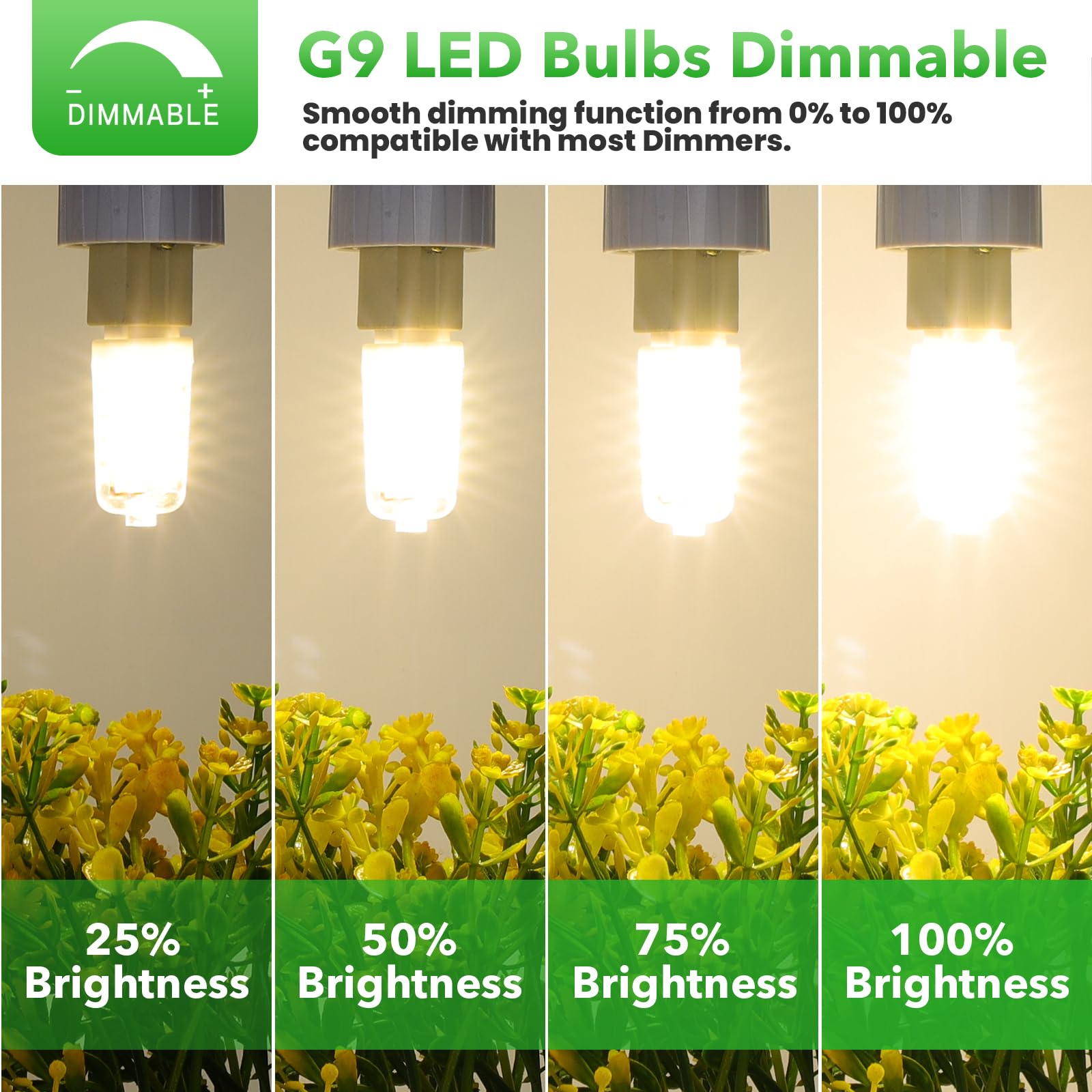 Maxvolador G9 Led Bulb Dimmable, Neutral White 4000K, 40W T4 Halogen Equivalent, Bi Pin Base 4W Light Bulbs For Chandelier Light
