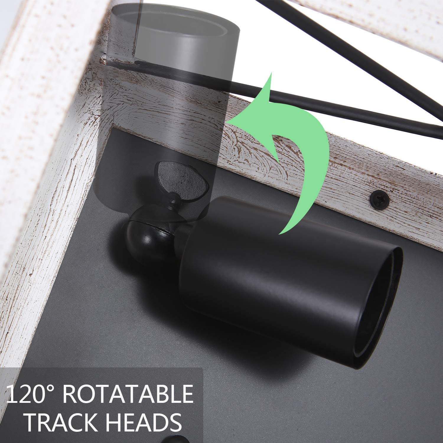 Luupyia 2-Light Farmhouse Ceiling Light, Rustic Flush Mount Track Lighting For Entryway