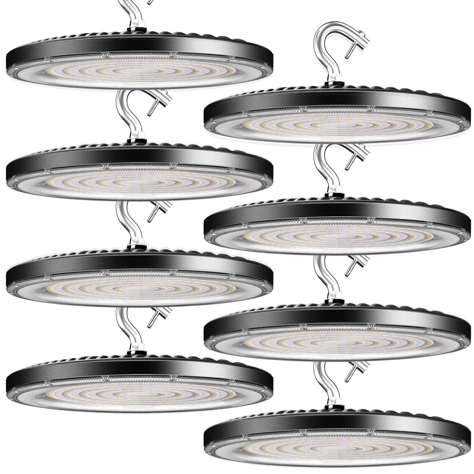 Lightdot Upgrade 150W LED High Bay Light 22500lm UFO High Bay Shop Light, AC100-277V 5000K Daylight High Bay LED Light with Plug